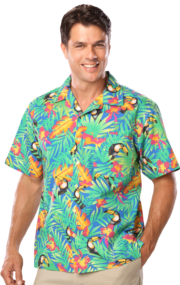 Tucan Print Camp Shirt 2