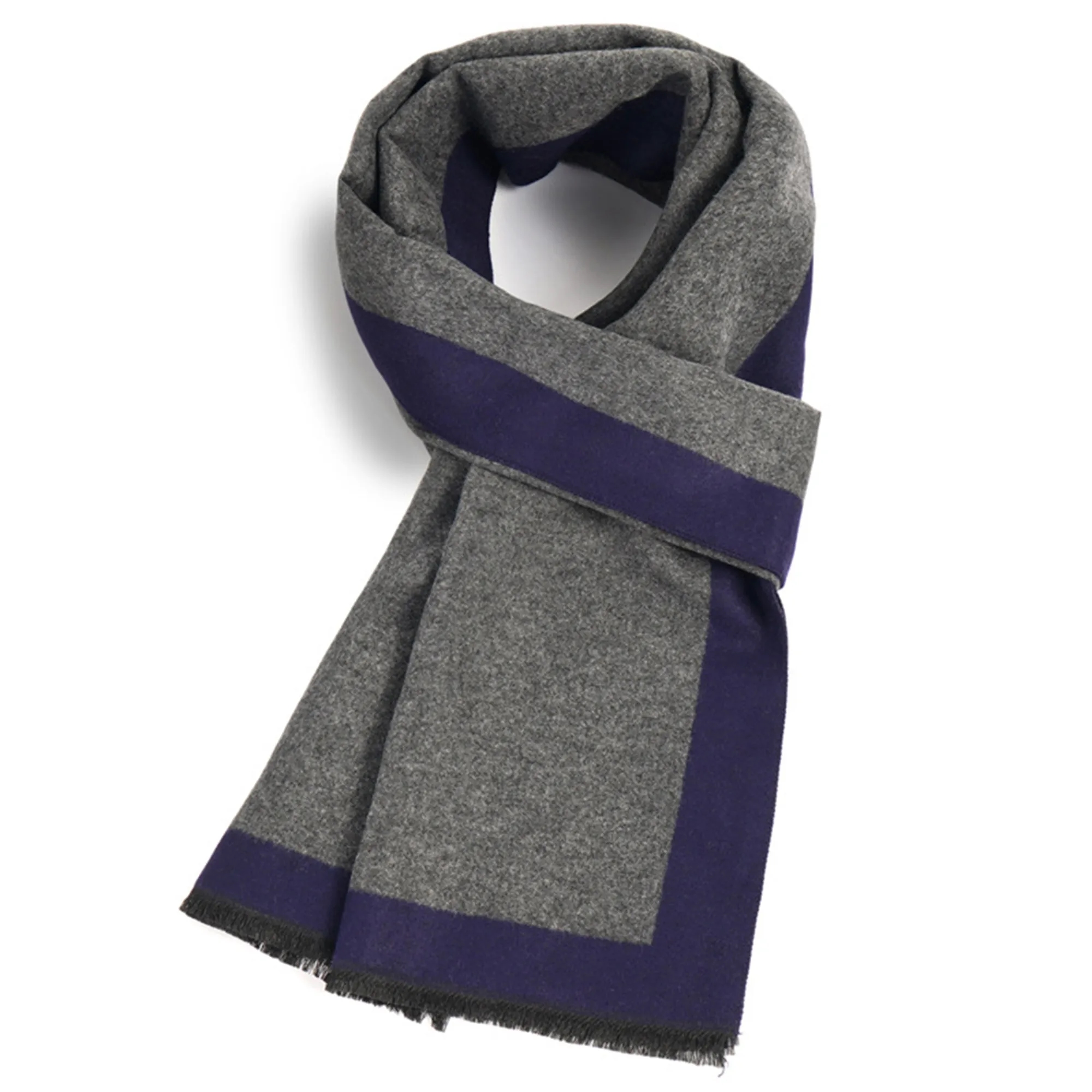 MOQ50 Winter Plaid Faux Cashmere Scarf Shawl 5