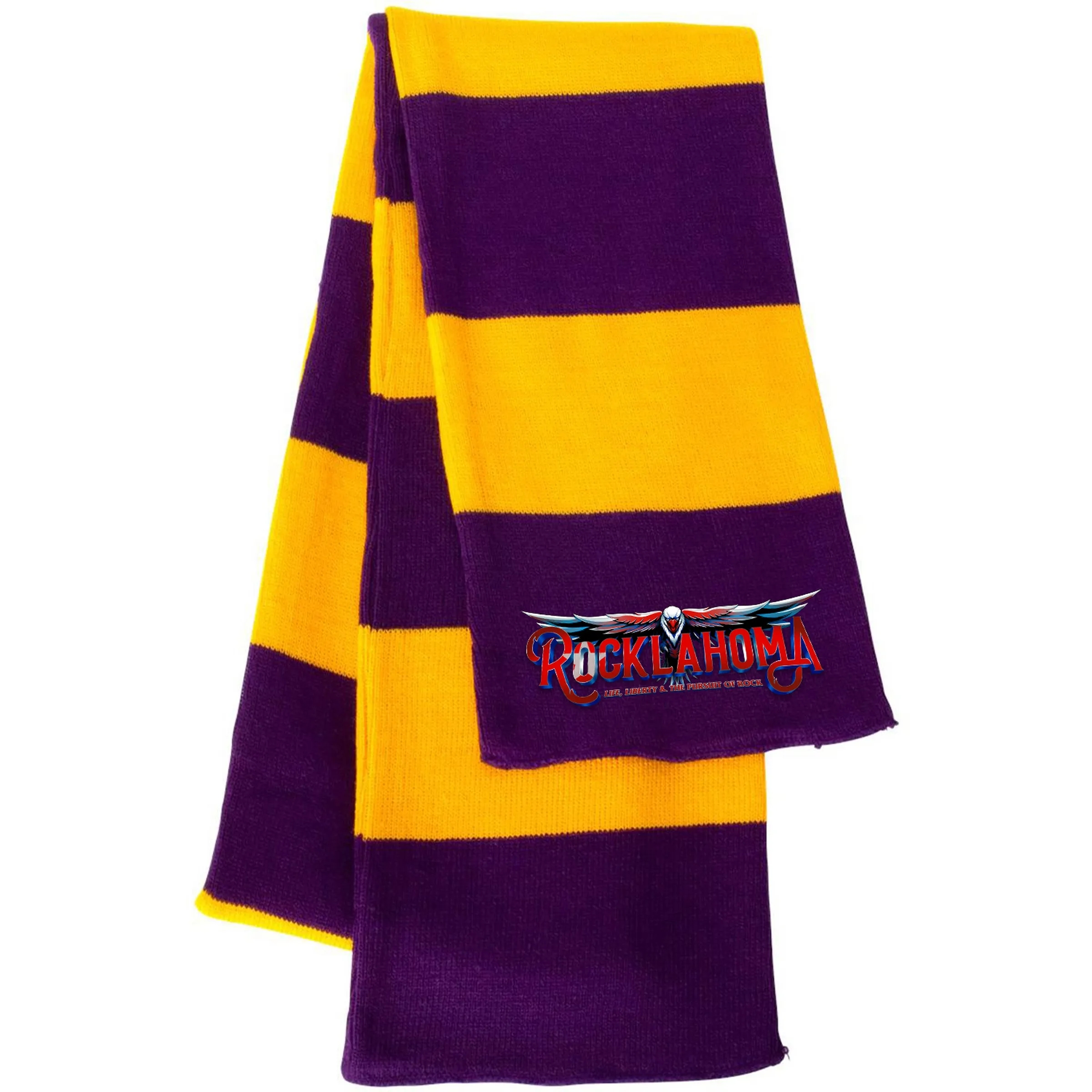 SPORTSMAN RUGBY-STRIPED KNIT SCARF 24