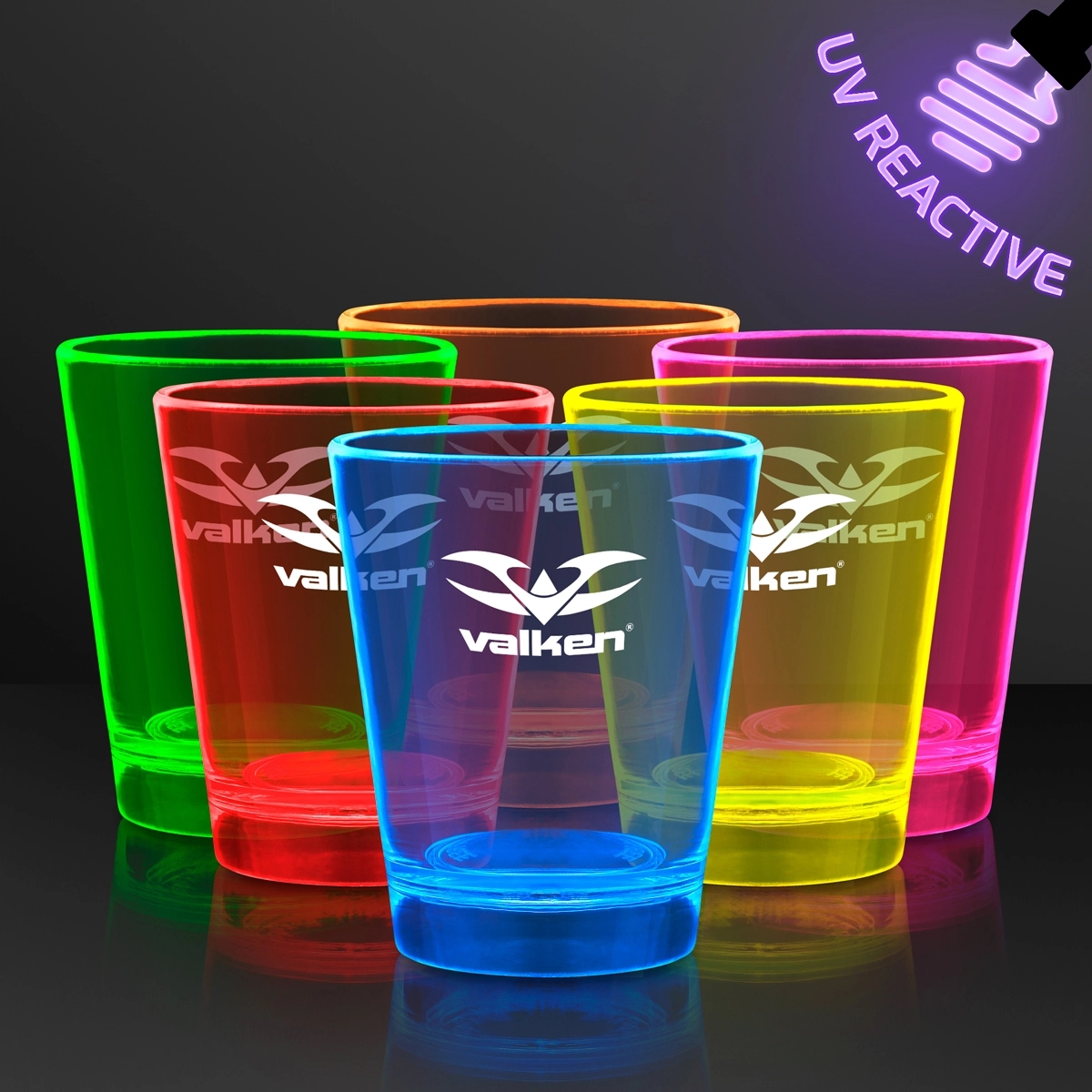 1.5 oz. UV Reactive Glow Shot Glasses 12