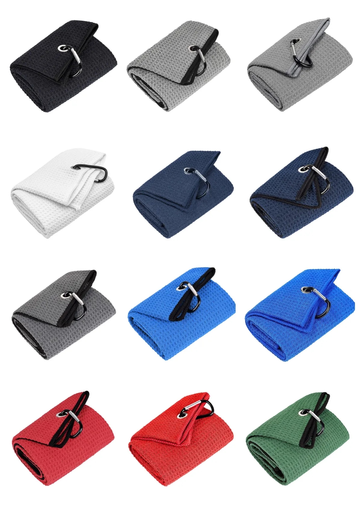 16'' x 16'' Microfiber Waffle Pattern Golf Towel 6