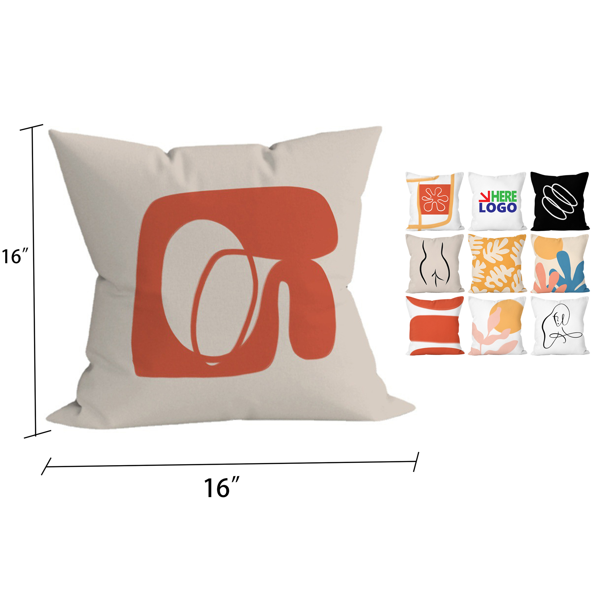 Double-Sided Full Color Custom Pillow With Pillow Core 1