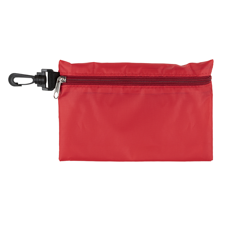 "Ariel" 12 Piece Safety Kit in Zipper Pouch with Carabiner Attachment 8
