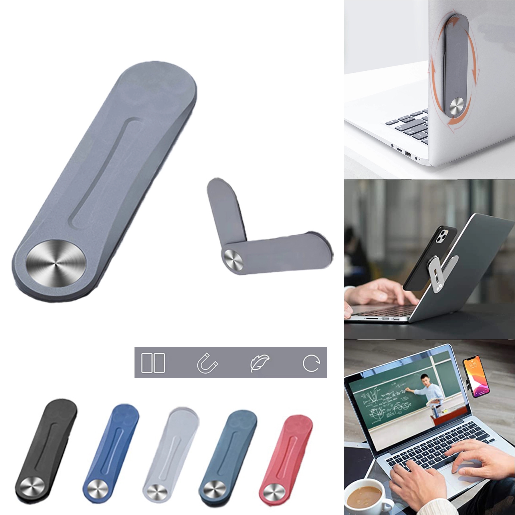 Magnetic Laptop Phone Holder 2
