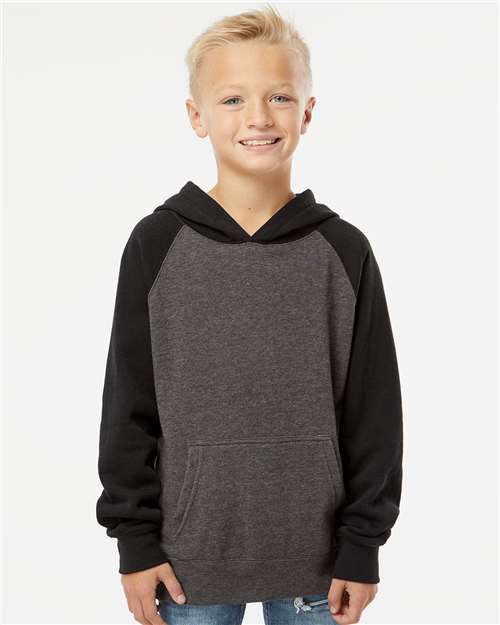 Youth Lightweight Special Blend Raglan Hooded Sweatshirt - PRM15YSB 17