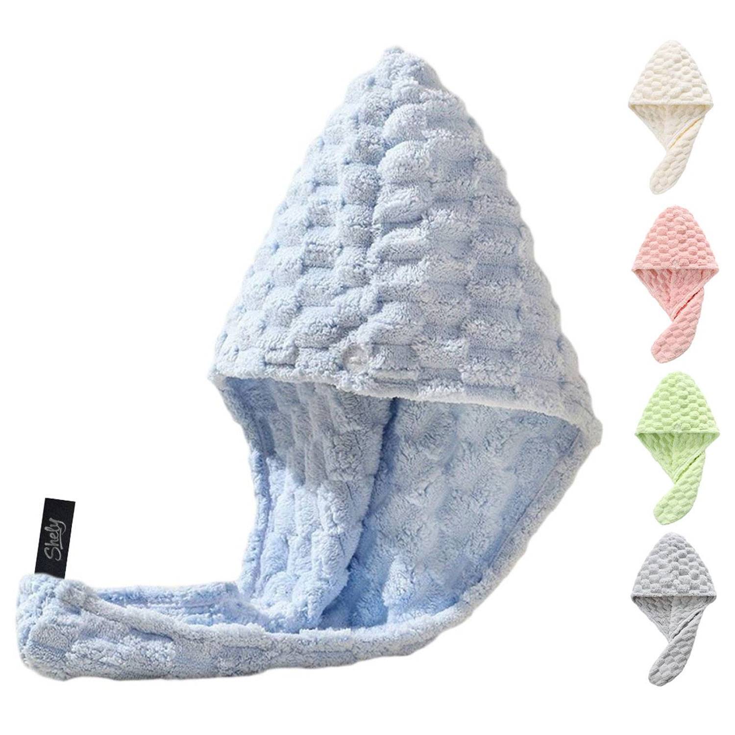 Women Coral Fleece Fast Drying Hair Towel 3