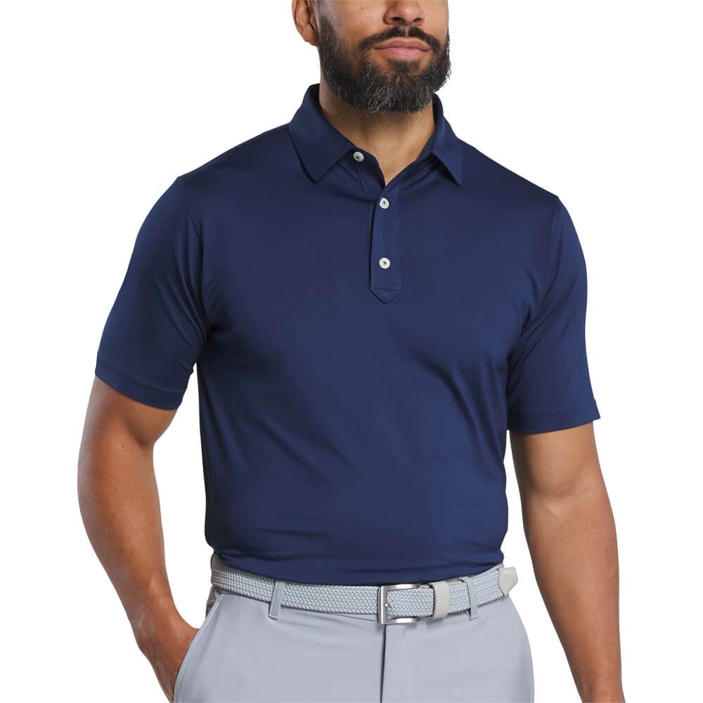 Footjoy Men Solid Lisle Set on Placket 18