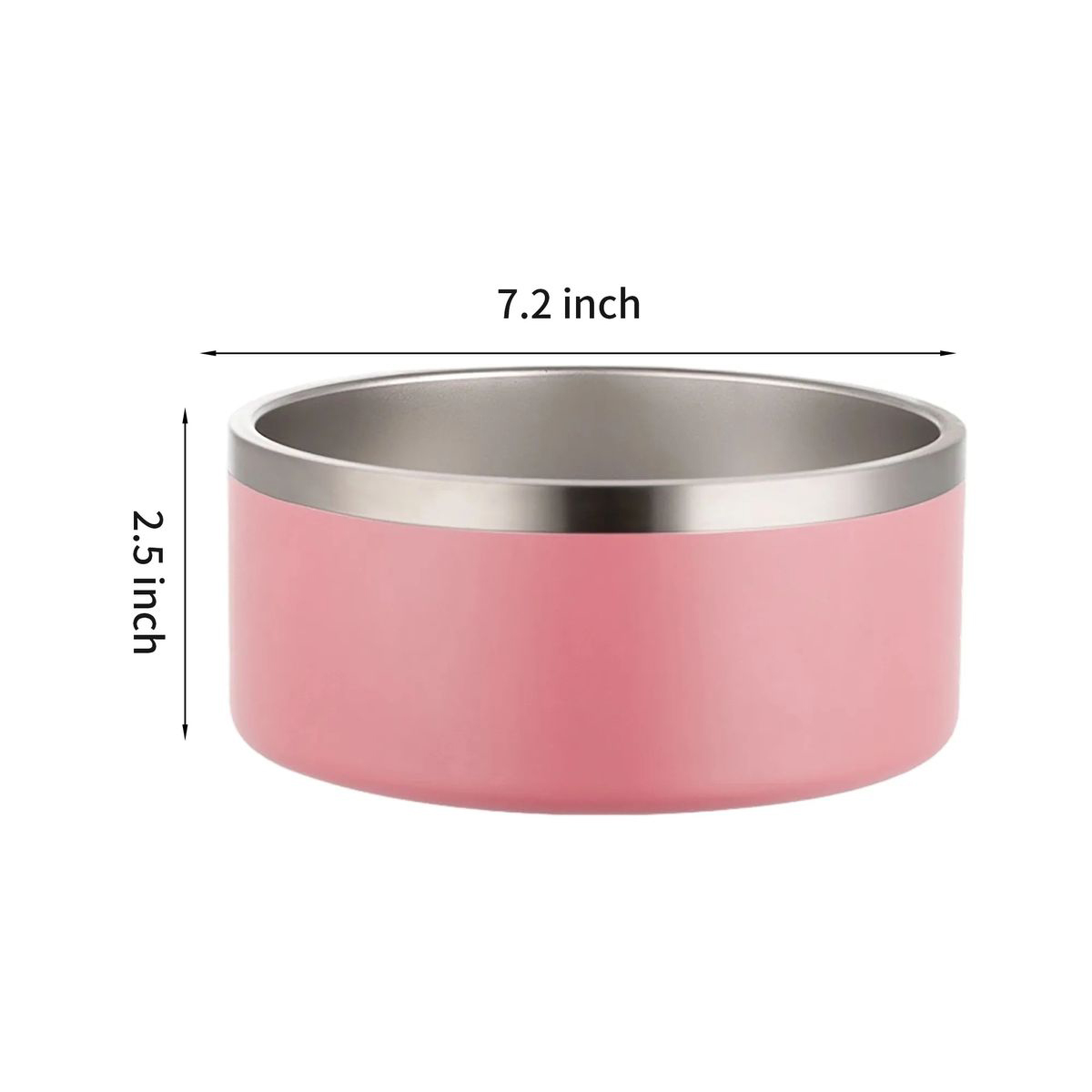 7 Inch Pet Bowl with Polished Finish 2