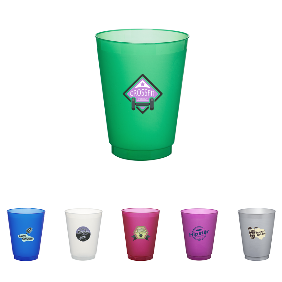 Flexible Frosted Plastic Stadium Cups 16 oz. 5