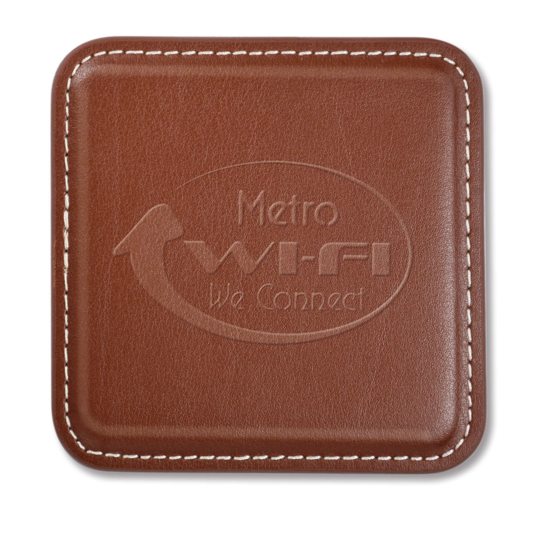 Vintage Leather Square Coaster 9