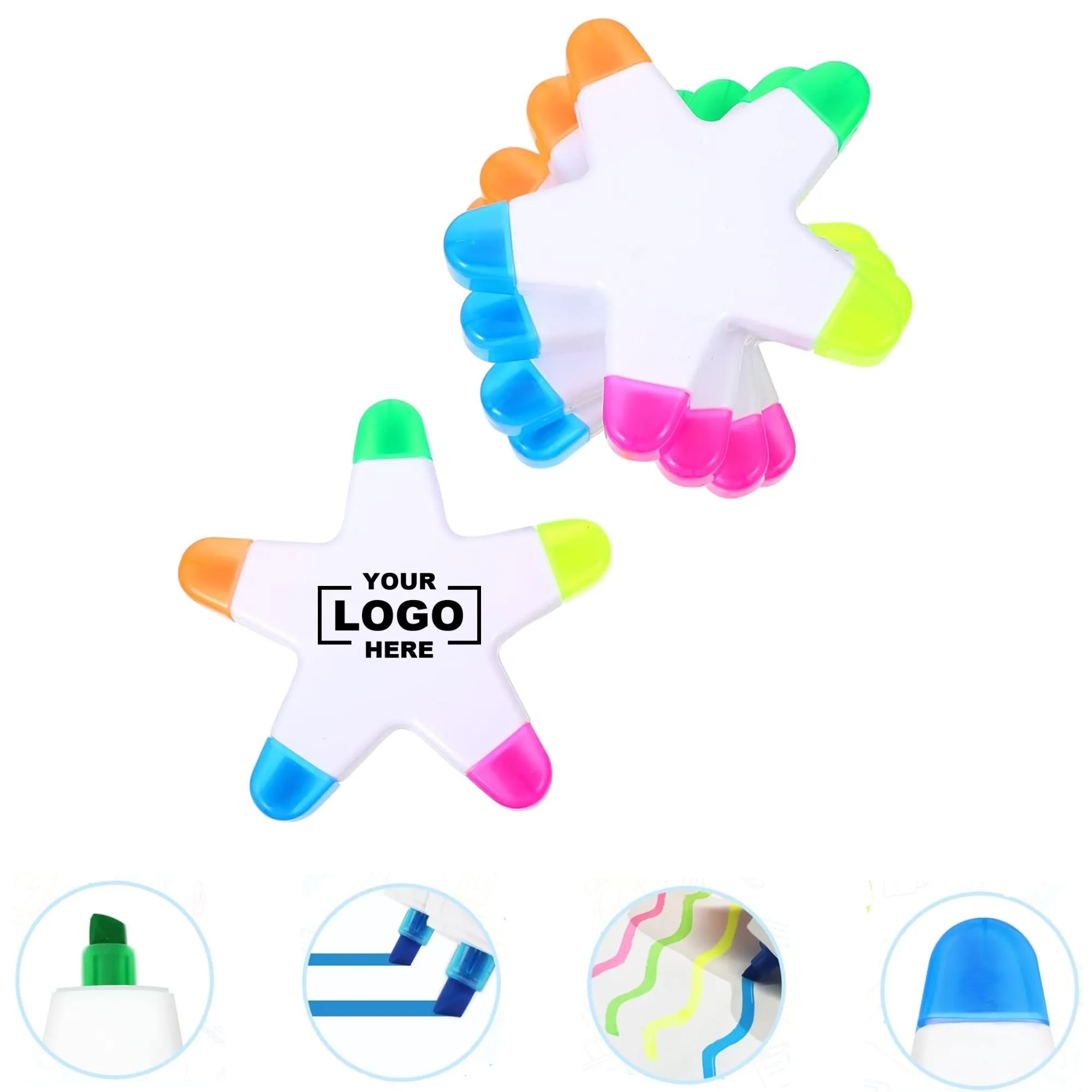 Five-pointed Star Five-color Highlighter