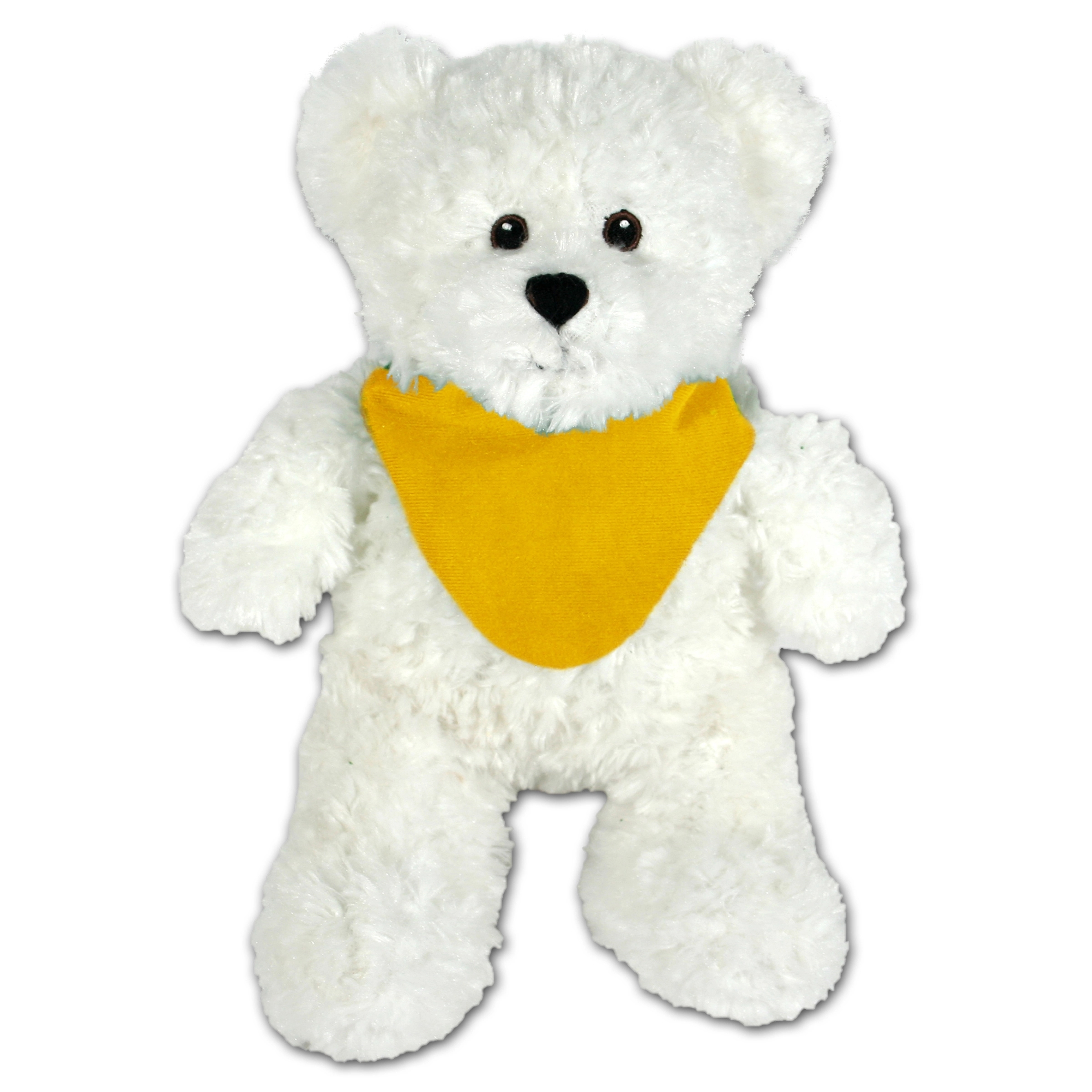 12" White Bear with Embroidered Eyes 7