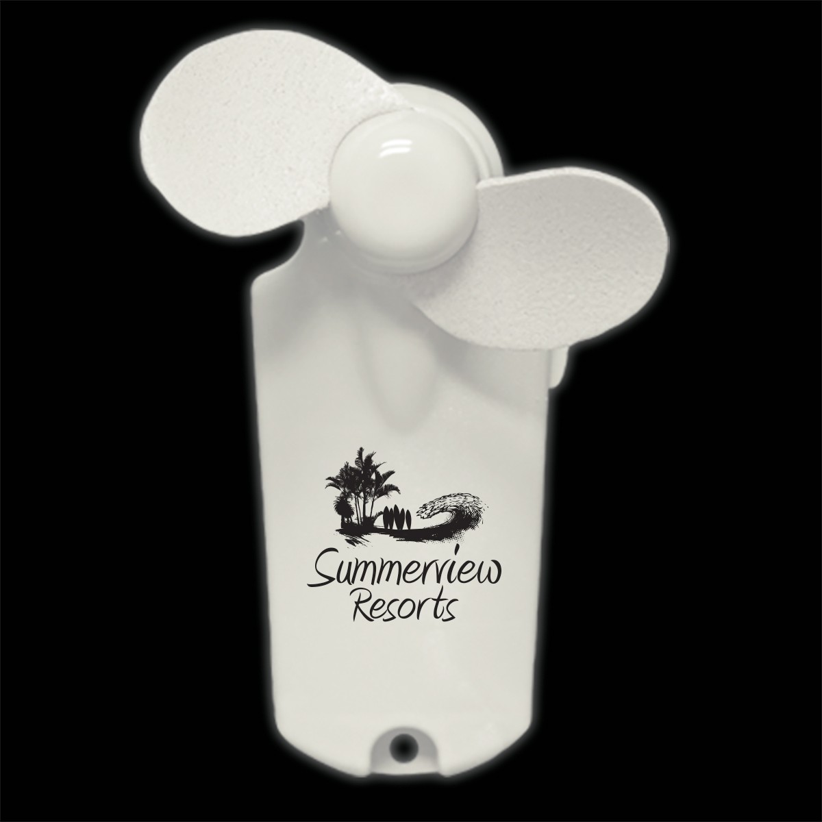 White 3 3/4" Handheld Mini Fans
