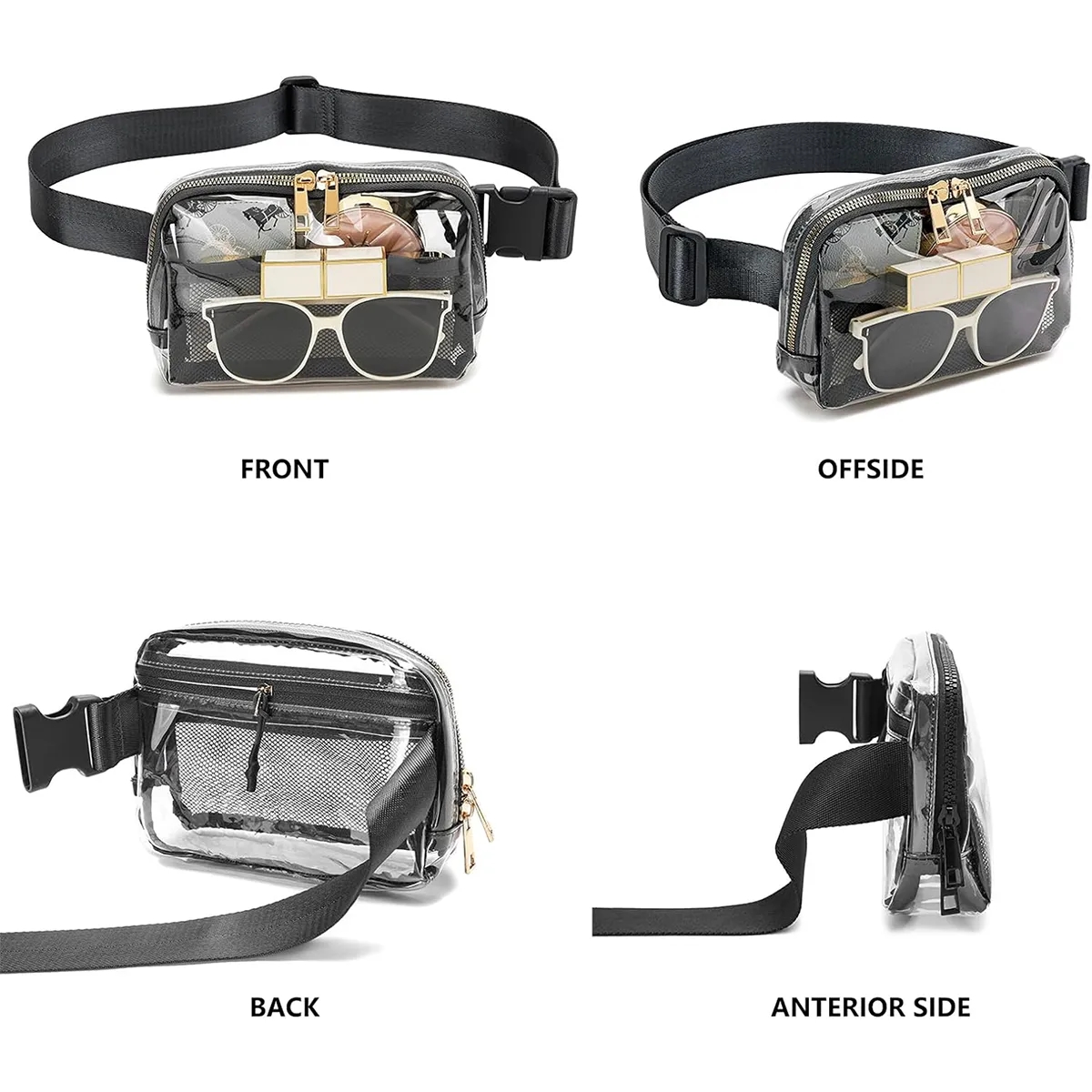 Stadium Approved Unisex Clear Fanny Pack Crossbody Bags 5