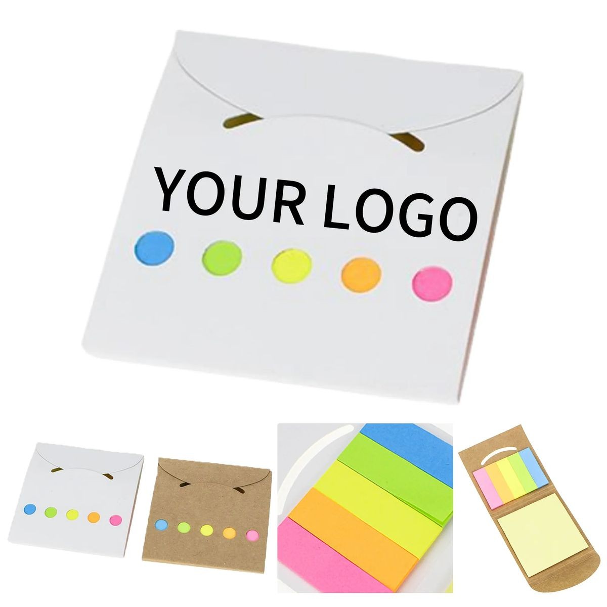 Compact Kraft Sticky Note Pad for Work and Travel 1