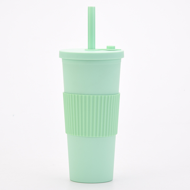 24 OZ Portable Double Plastic tumbler / Straw 4