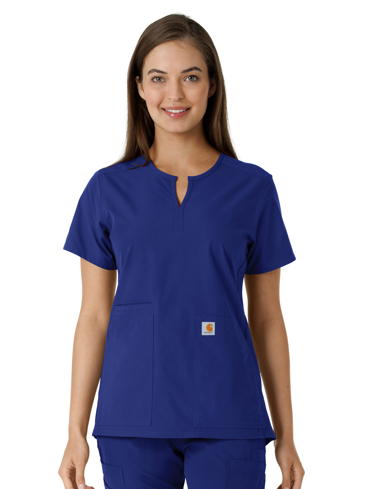 Carhartt Scrubs - Force Essentials Women's Notch Neck Tunic Knit Panel Top 53