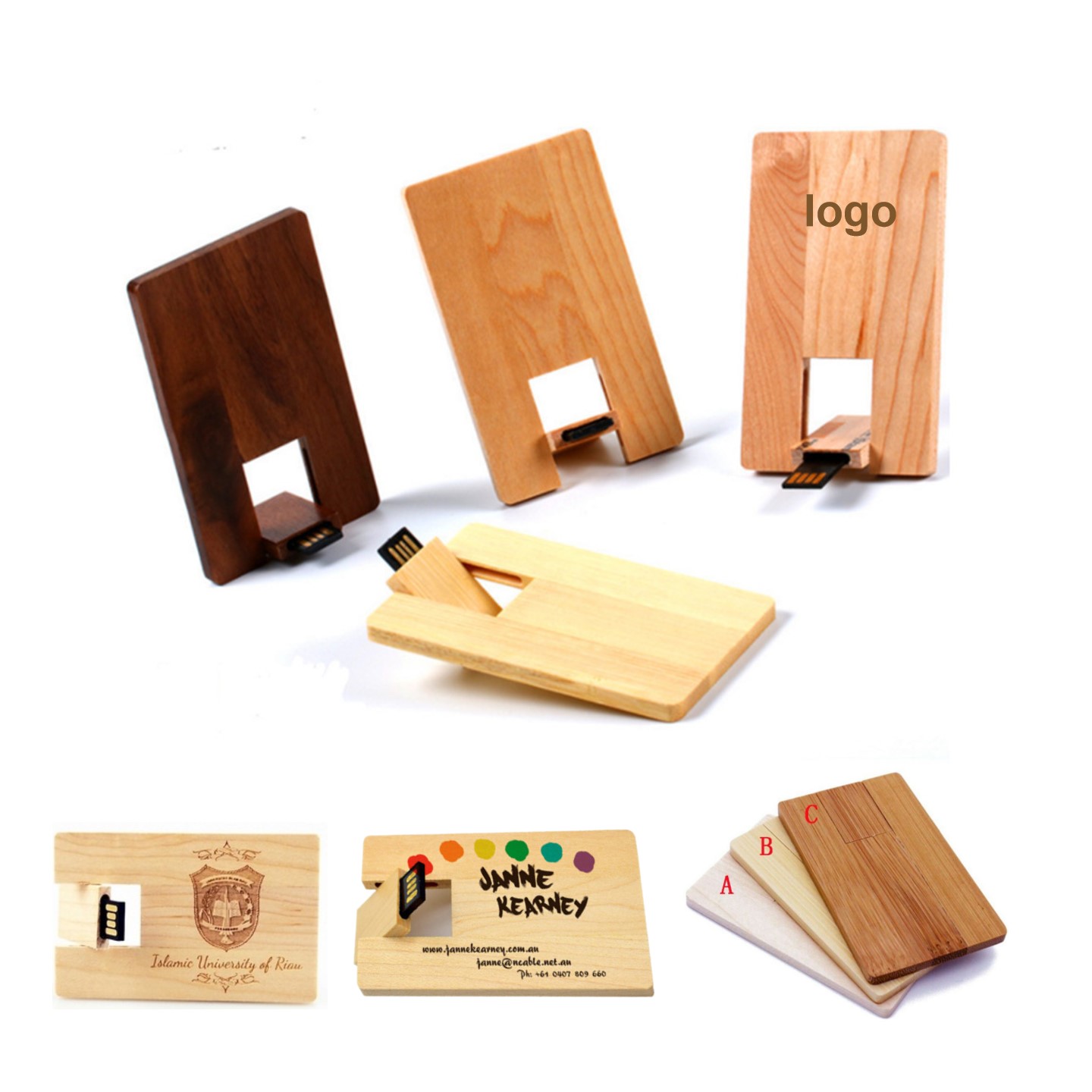 Wood USB Flash Card 3