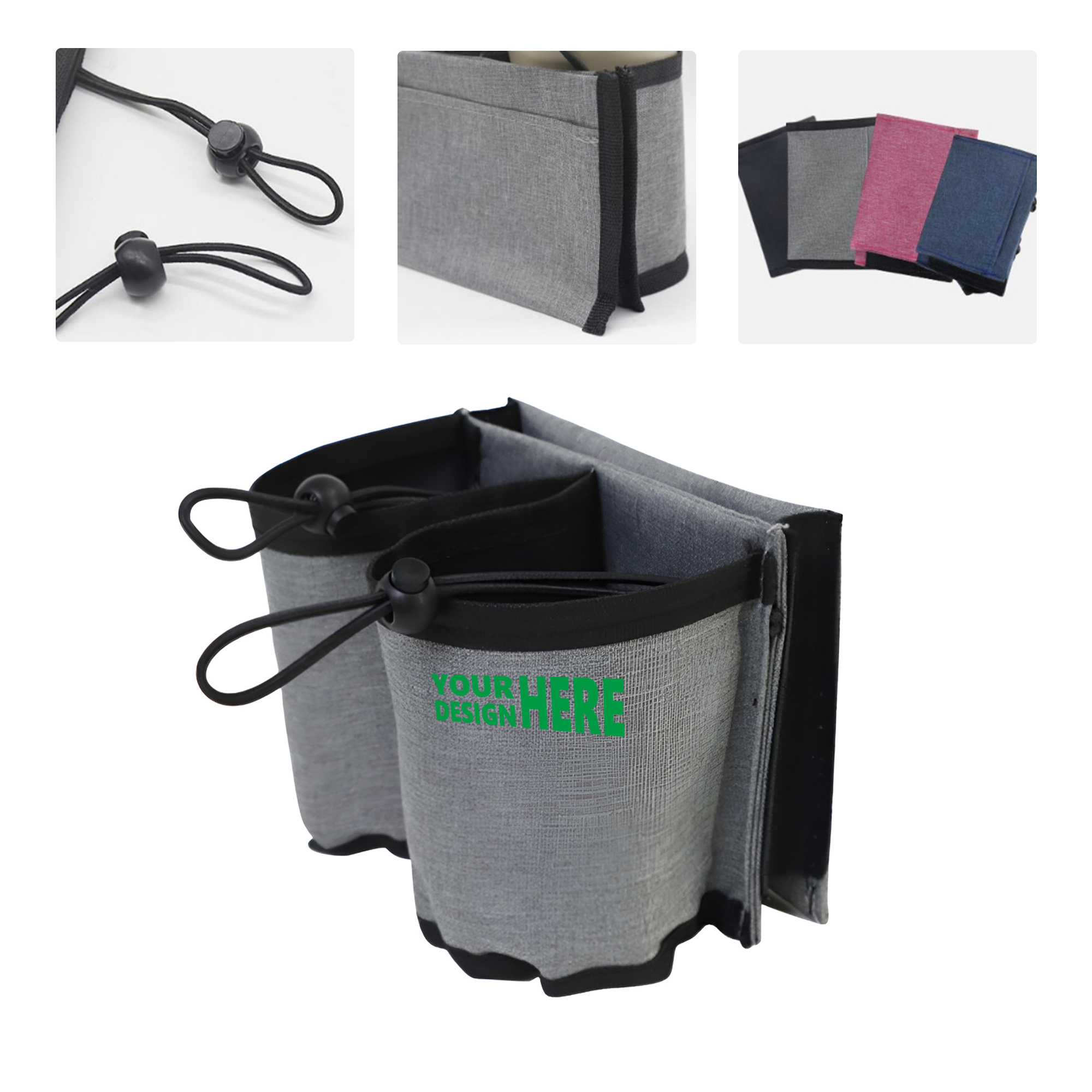 MOQ50 Personalized Portable Luggage Cup Holder 2