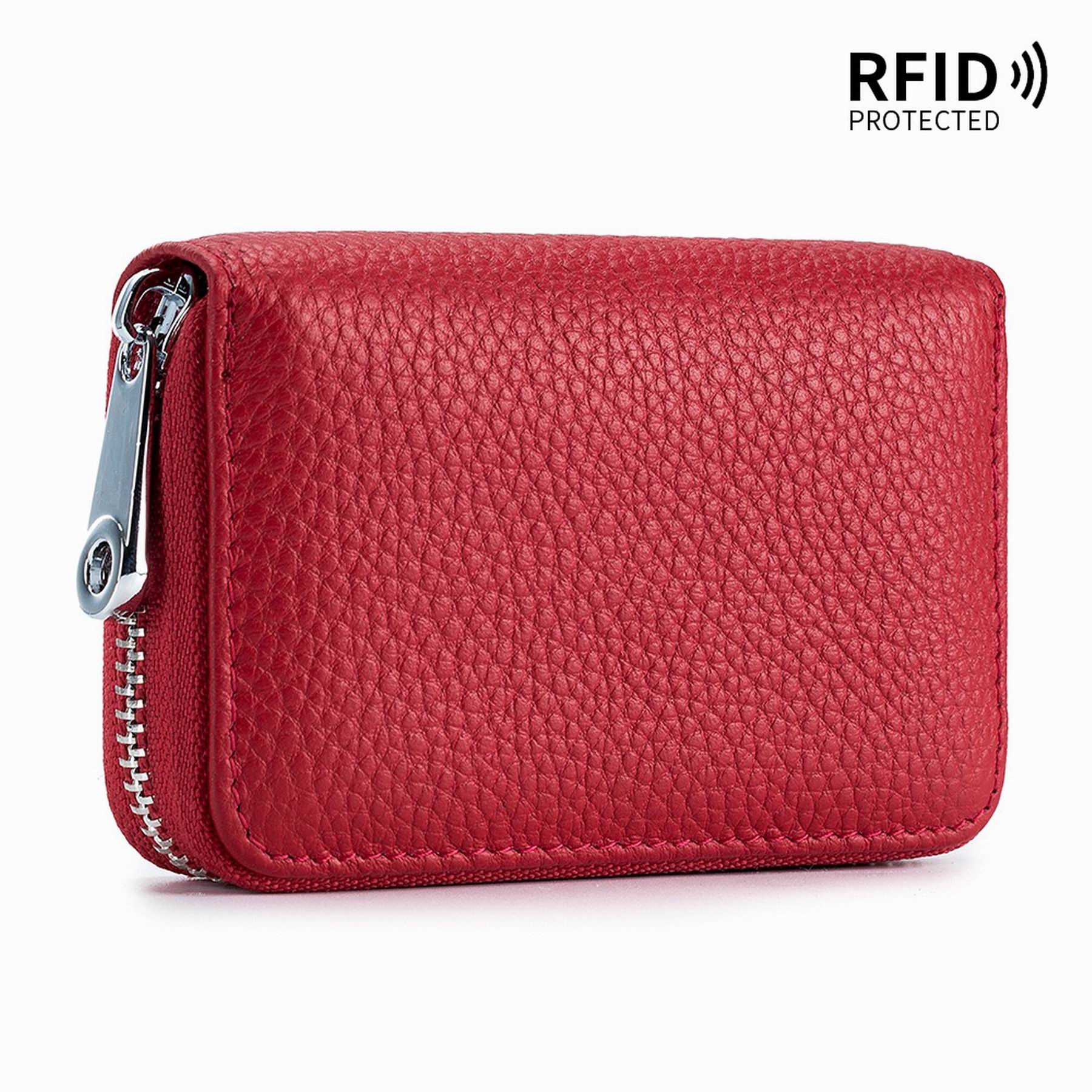 Leather Zipper Credit Card Case 5