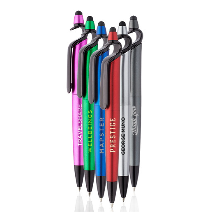 3-in-1 Plastic Pen with Stylus and Cell Stand 2