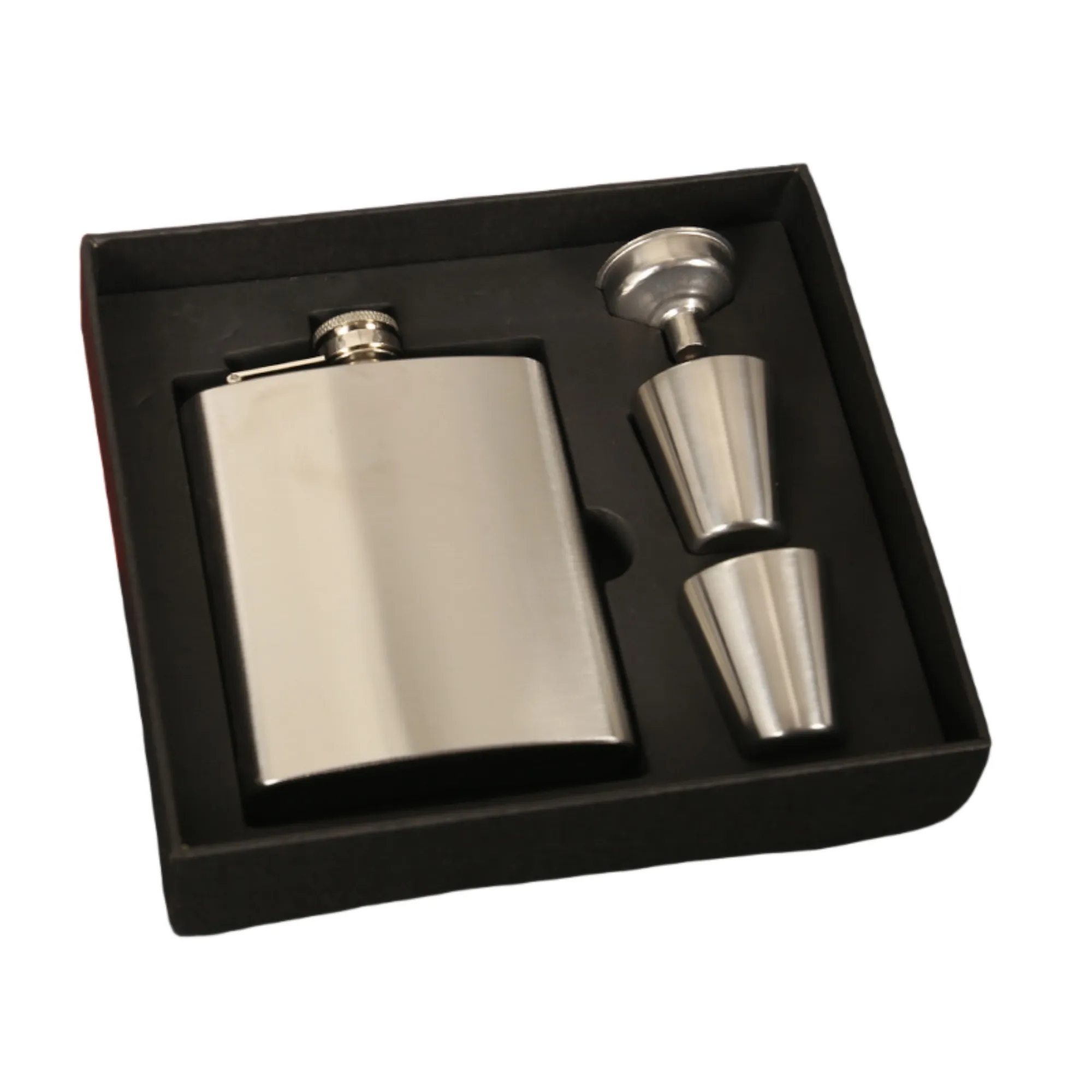 7oz Portable Stainless Steel Drinkware Set Gift Box, custom water bottle with logo imprint 5