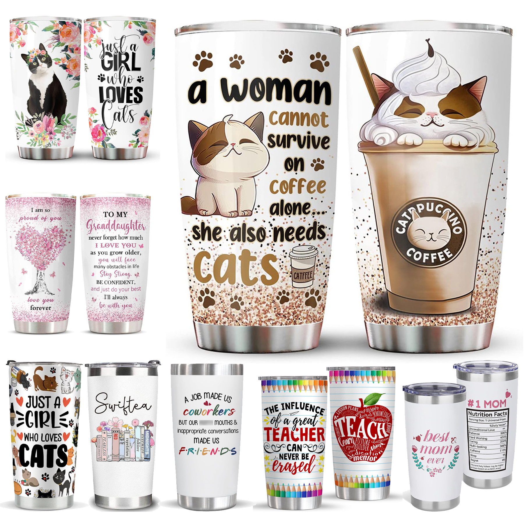 20oz Stainless Steel Tumbler Gifts Customizable 2
