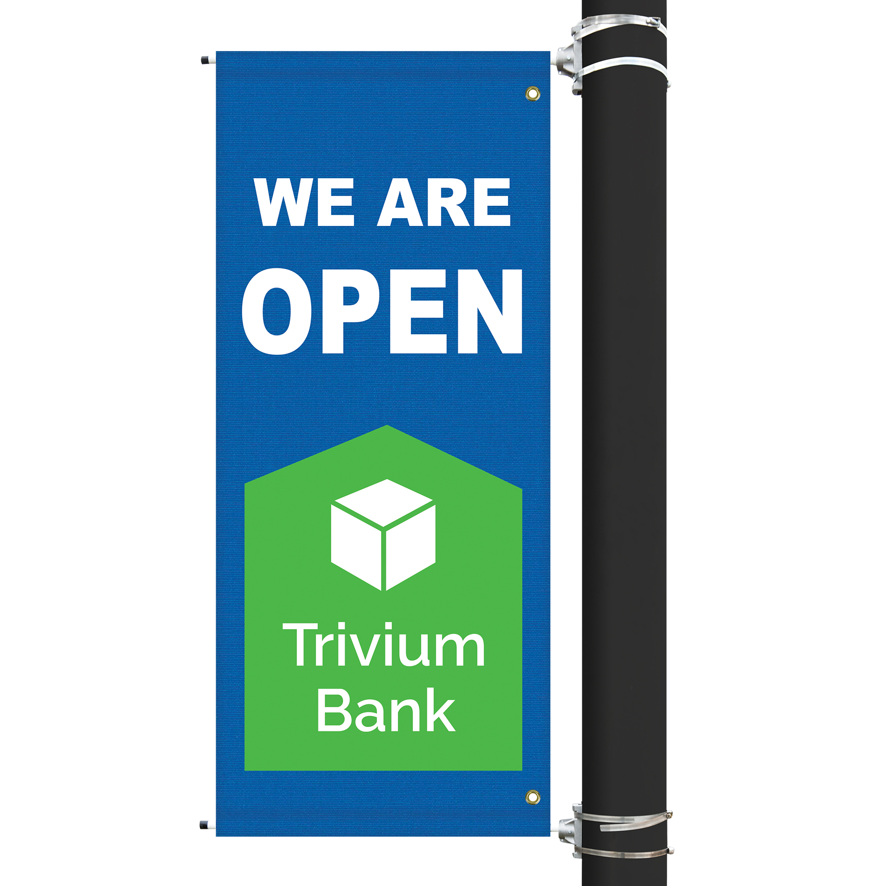 54" x 22" Custom Sunbrella™ Avenue Banner-2 Color Imprint 2