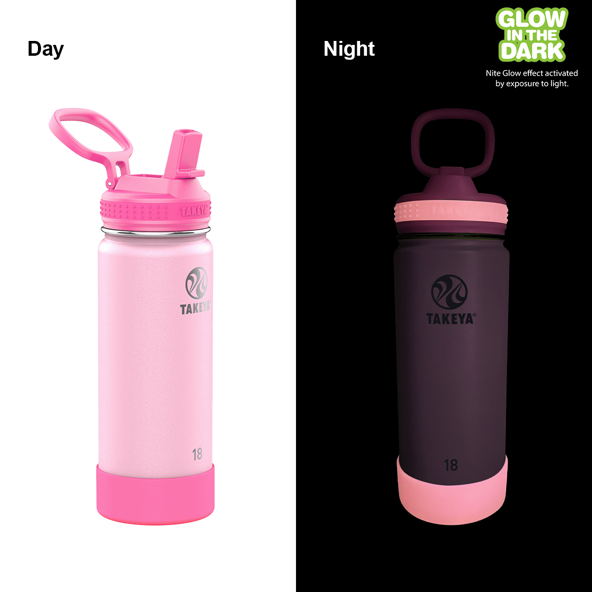 Takeya® 18 oz. Actives Glow in the Dark Bottle 9