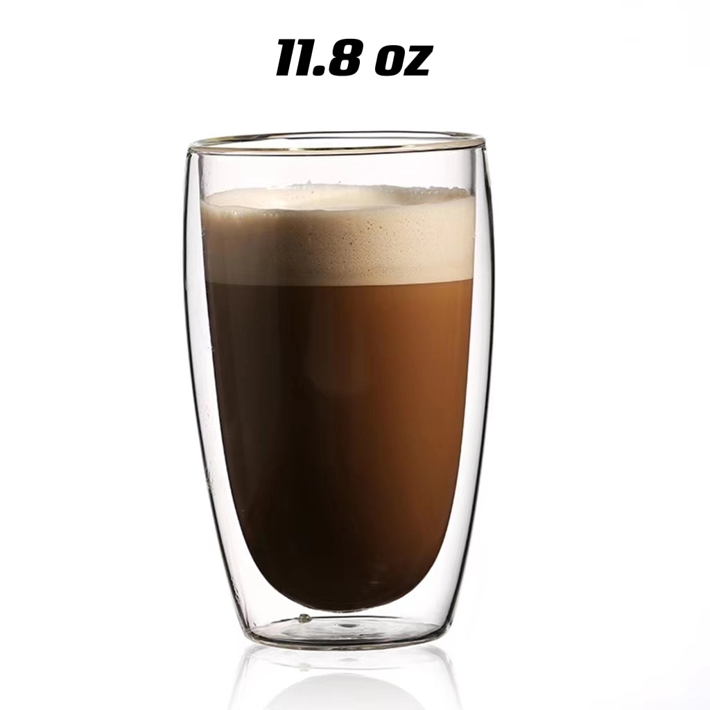 15.2 oz Glass Coffee Milk Tea Cups 5