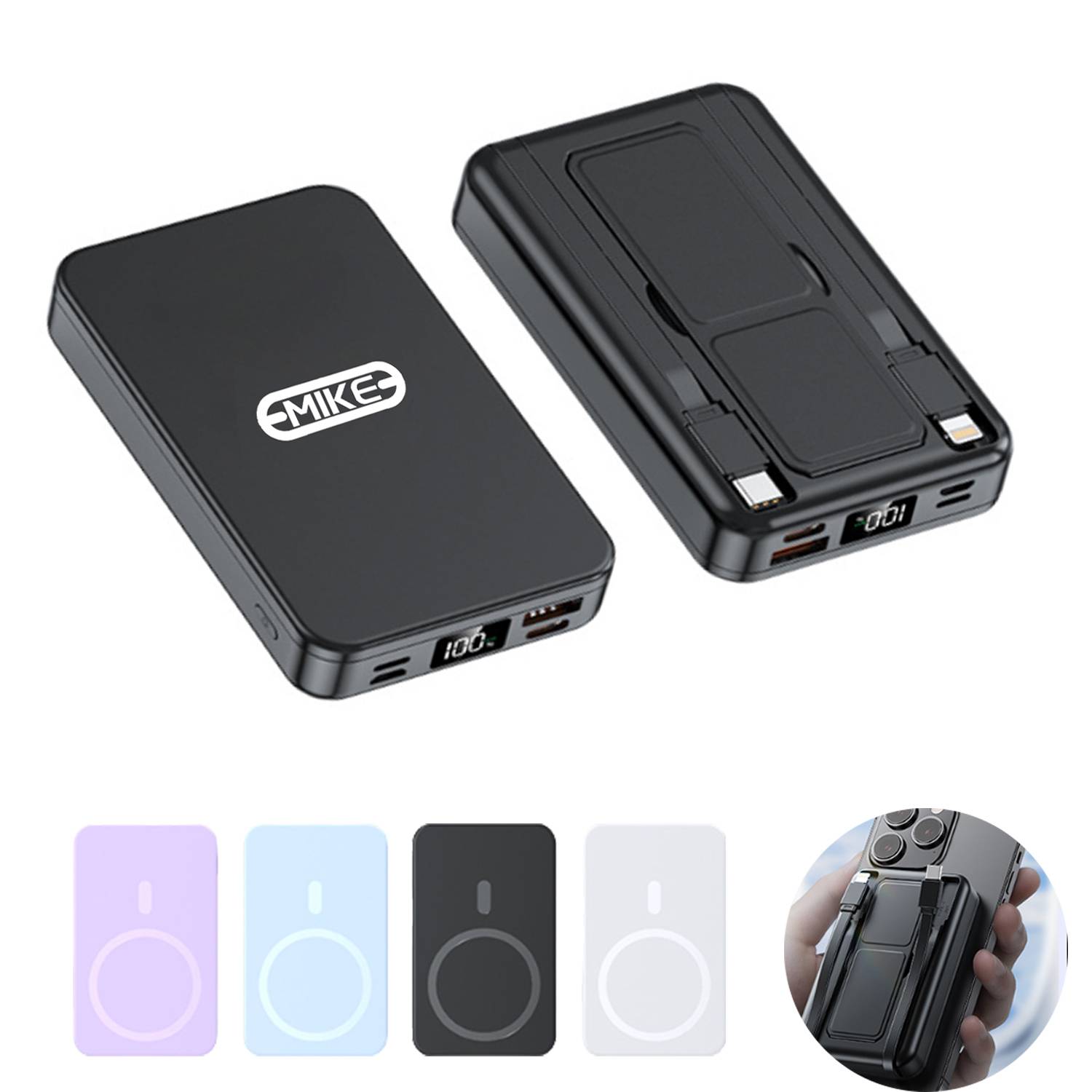 Magnetic Wireless Portable Charger w/ Foldable Stand 6