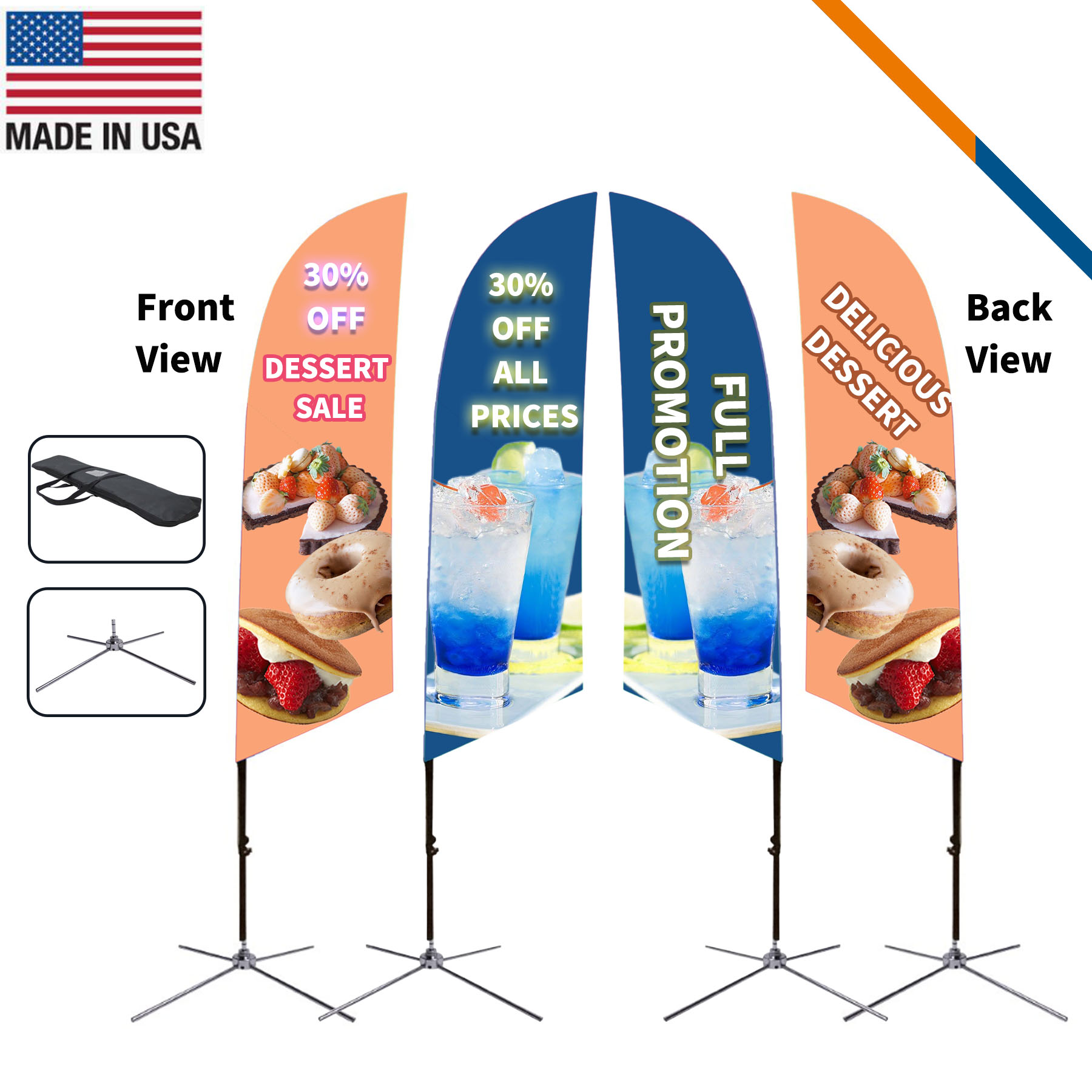9' Nightshade Double-Sided Angle Flag 2