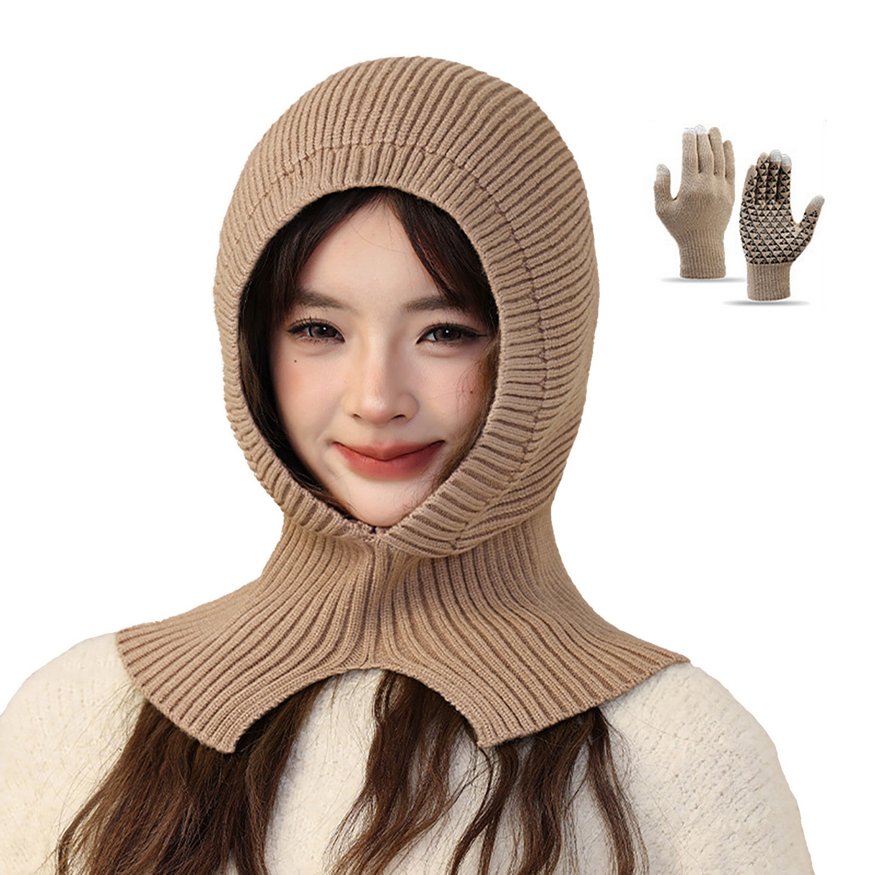 Ear Protection Knitted Neck Hat & Gloves 5