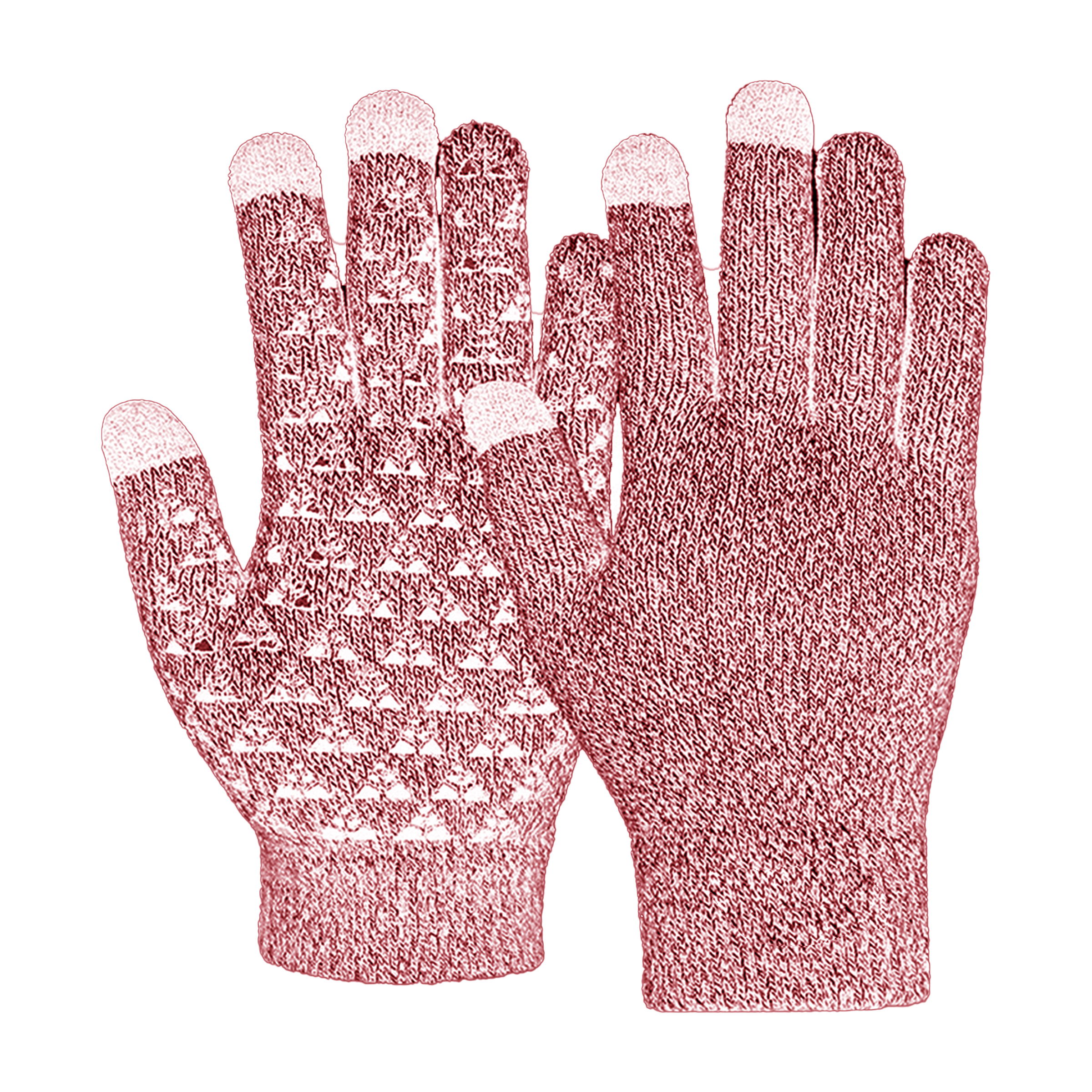 Acrylic Warm Knit Gloves With Touchscreen Fingertips 1