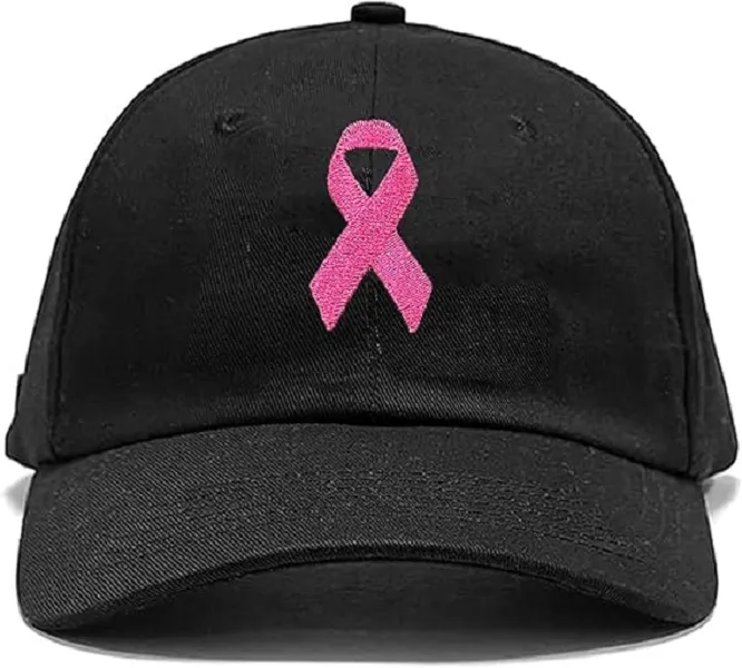 Pink Ribbon Embroidered Cap 3