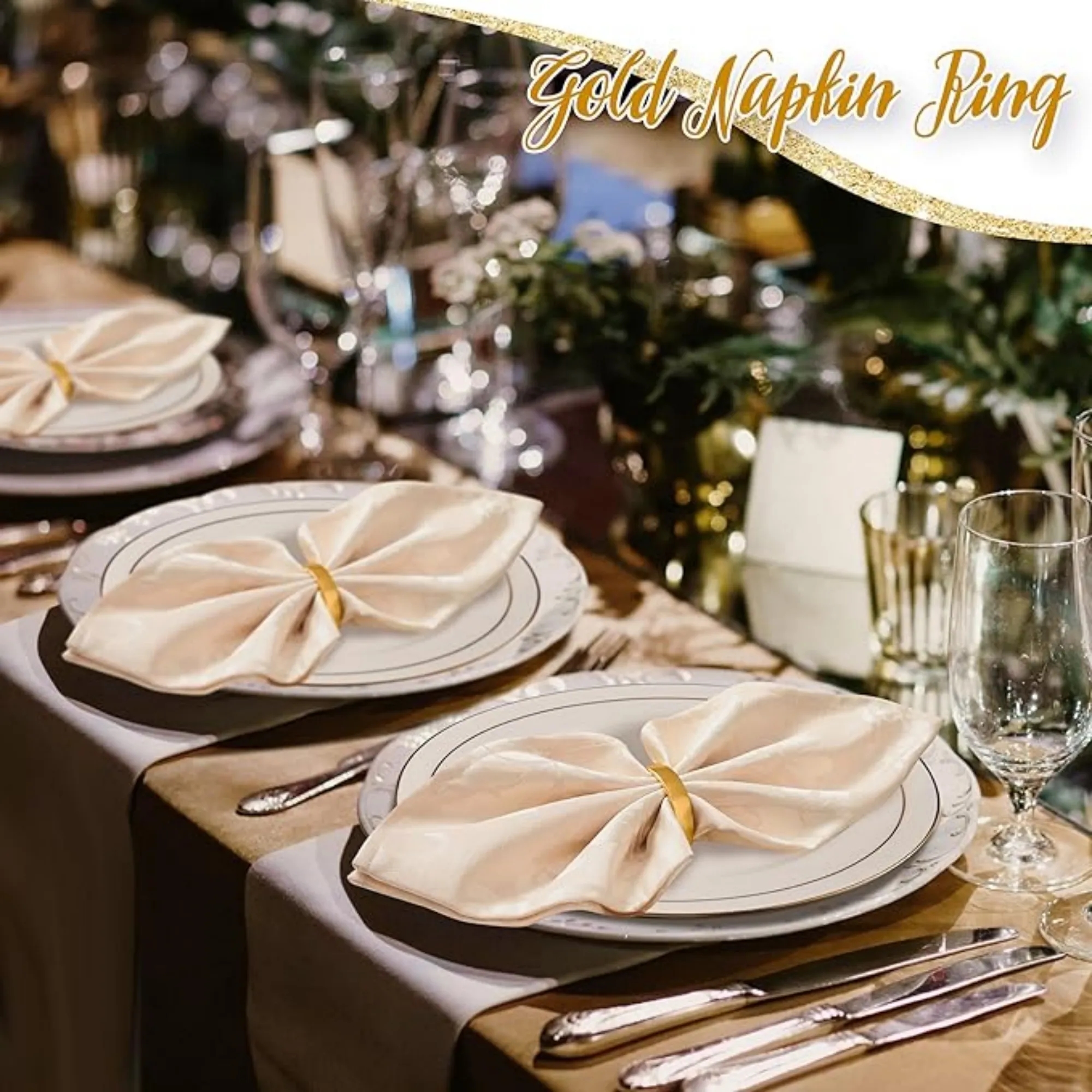 MOQ Metal Napkin Ring Holders Elegant Wedding Accessory 2