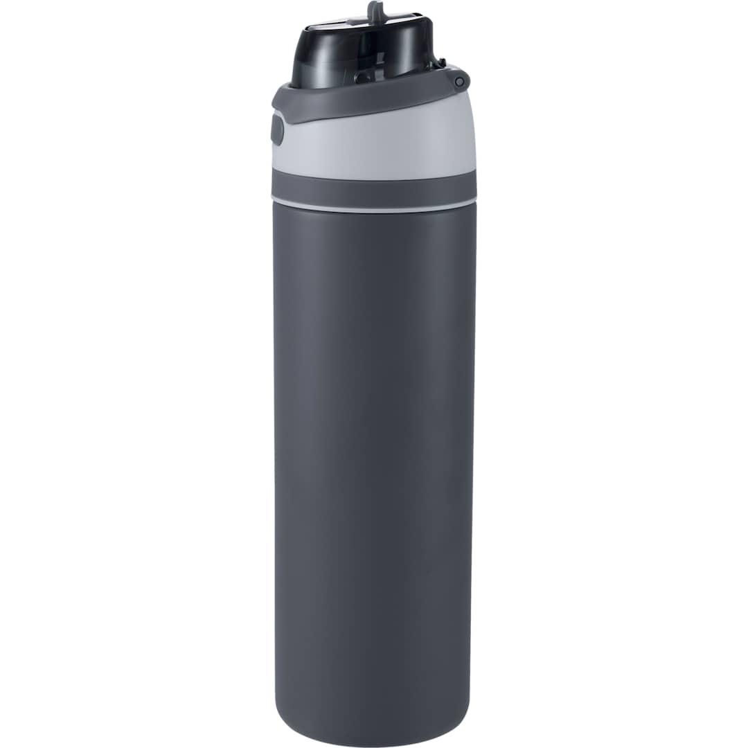 Elvin 28oz Recycled Stainless Flip Straw Bottle, custom water bottle with logo imprint 154