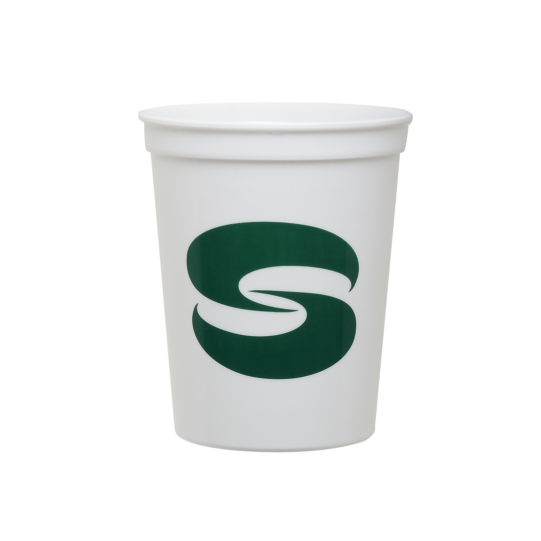 16 oz. White Plastic Stadium Cup 2