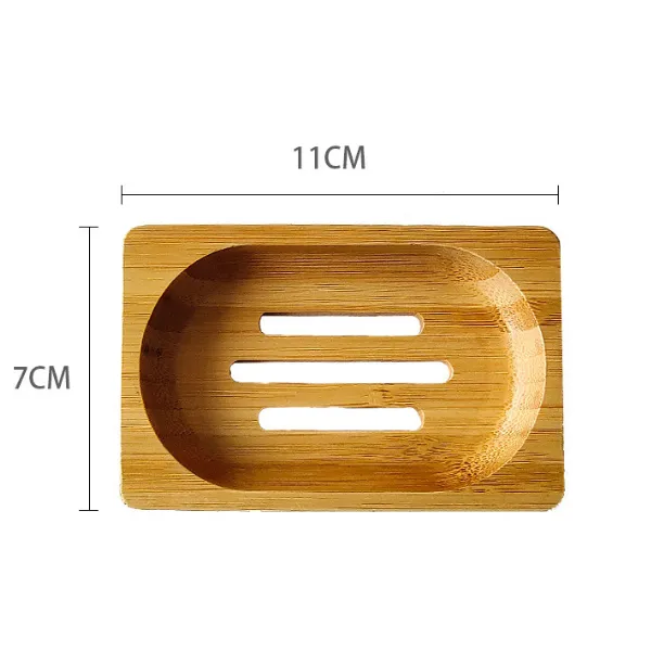 Bamboo Soap Dish Tray 4 Shapes 8