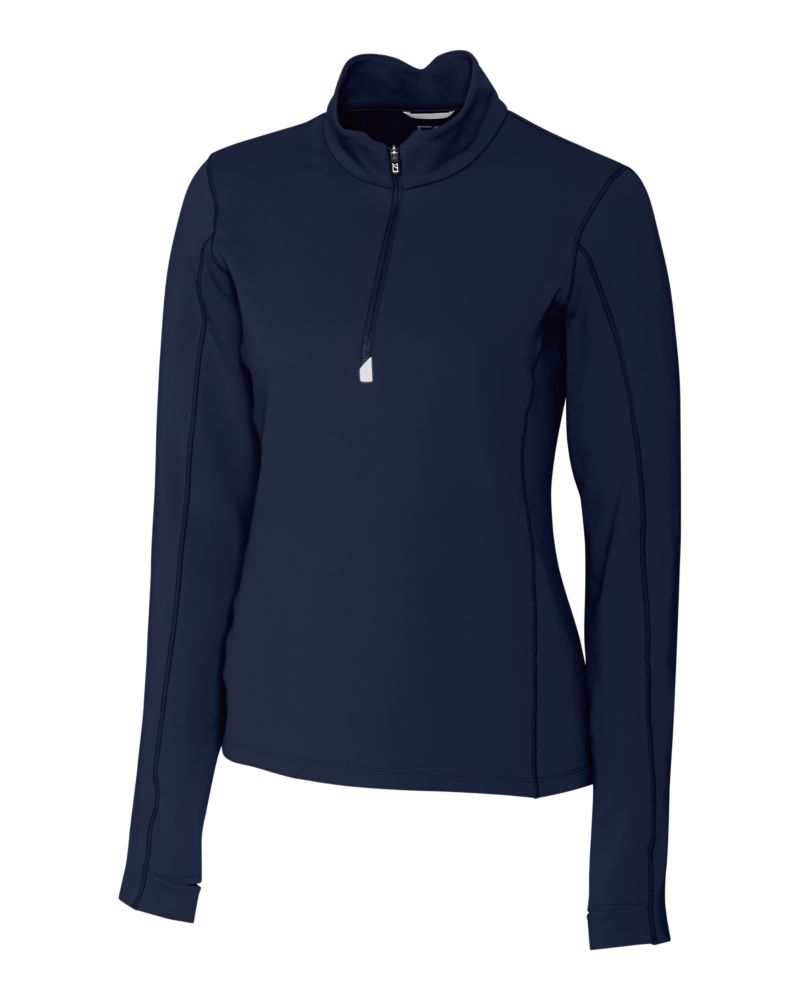 Cutter & Buck Traverse Recycled Smooth Stretch Womens Quarter Zip Pullover 90