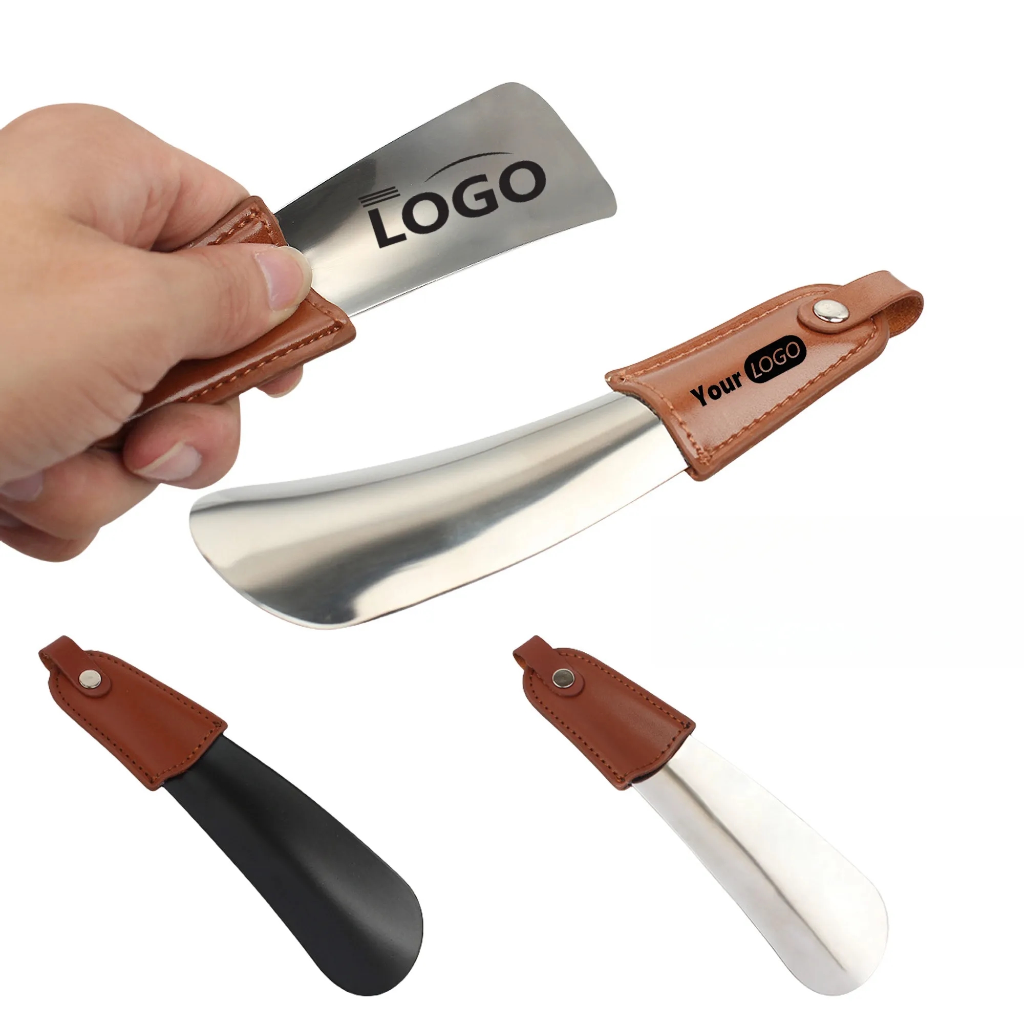 Custom Stainless Steel Shoehorn Metal Modern Classic Elegant 5