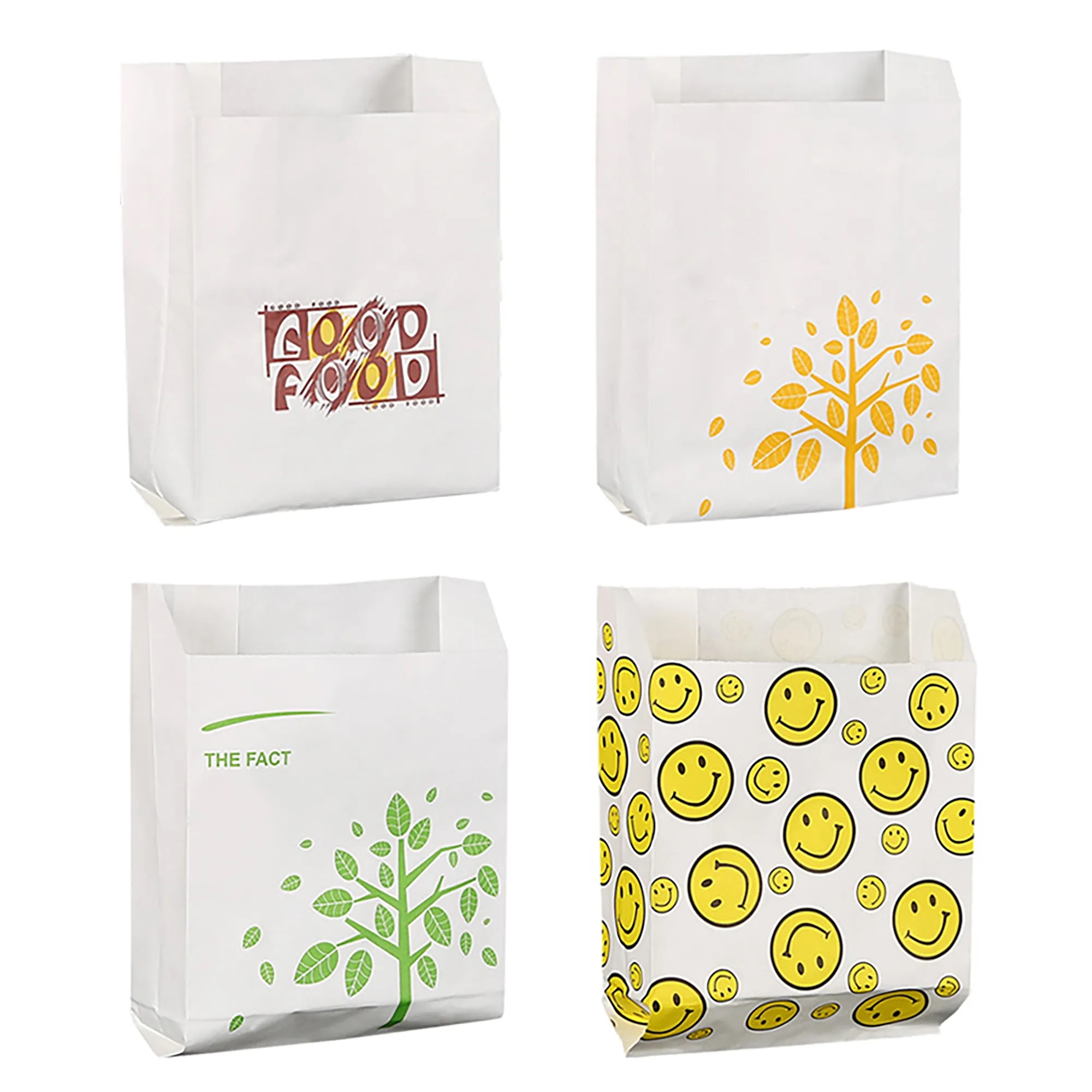 Food Oil proof Wet Wax Paper Bags 3