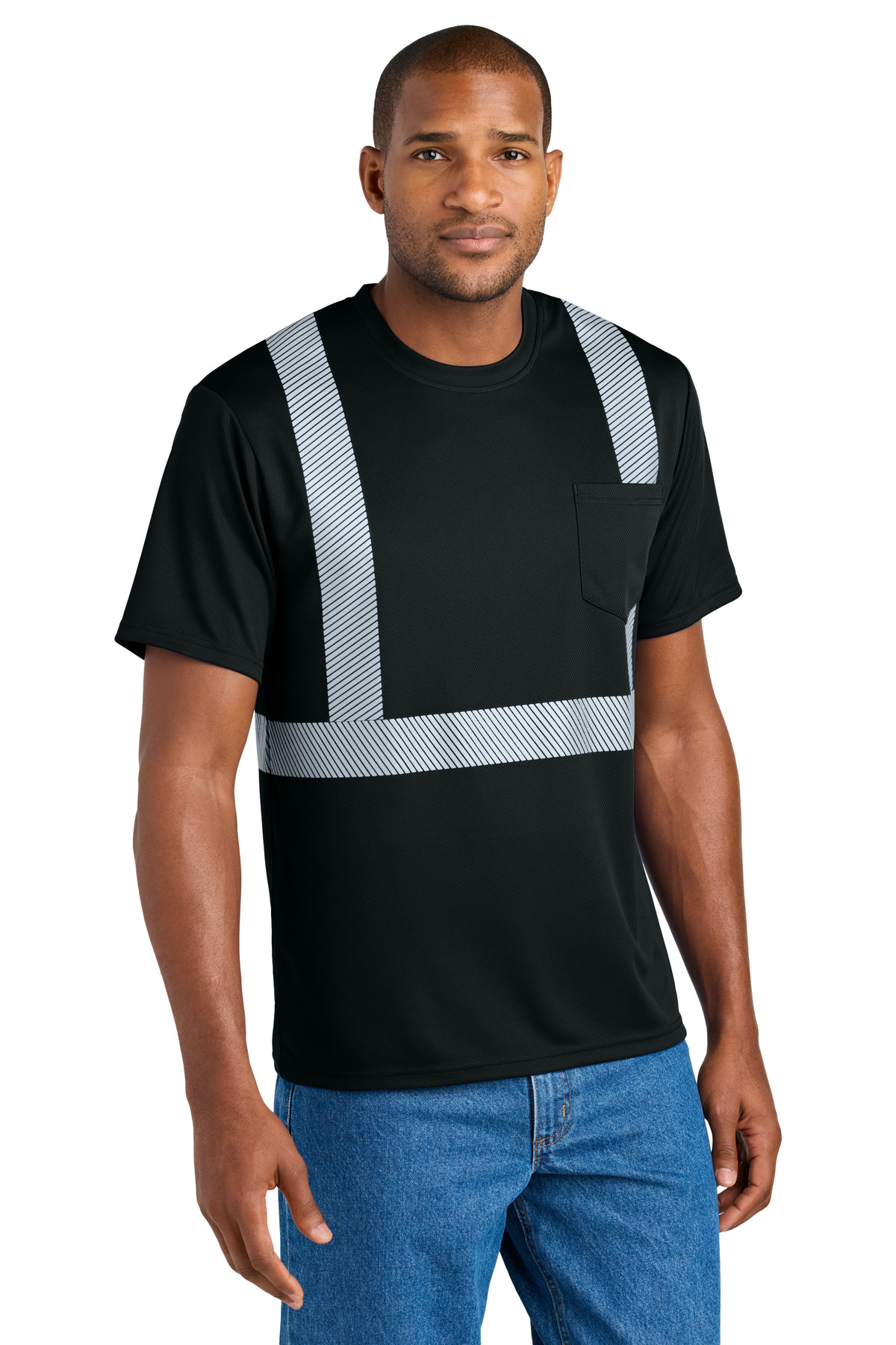 CornerStone Enhanced Visibility Segmented Tape Tee CS206 3