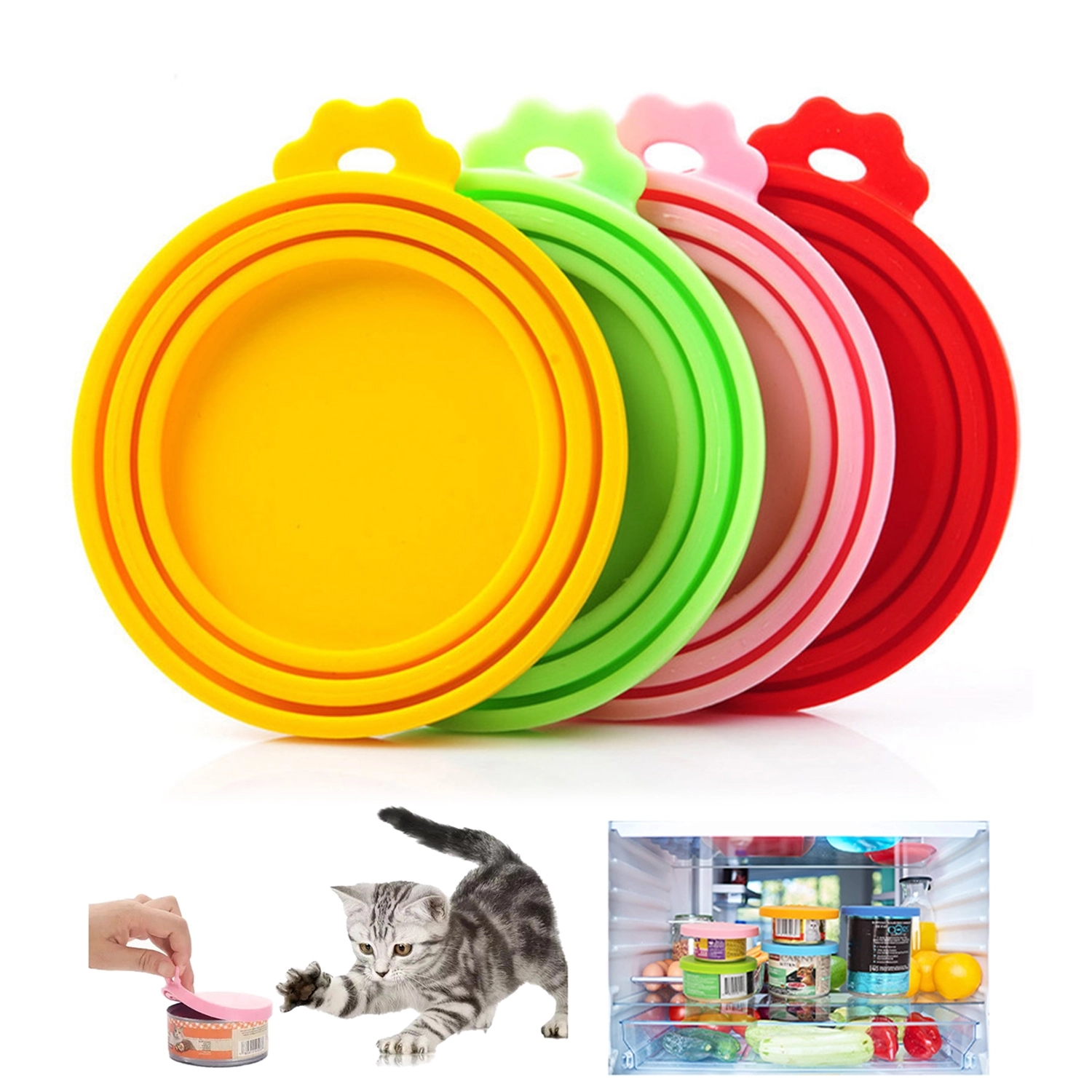 Reusable Silicone Cover Pet Food Can Lid 1