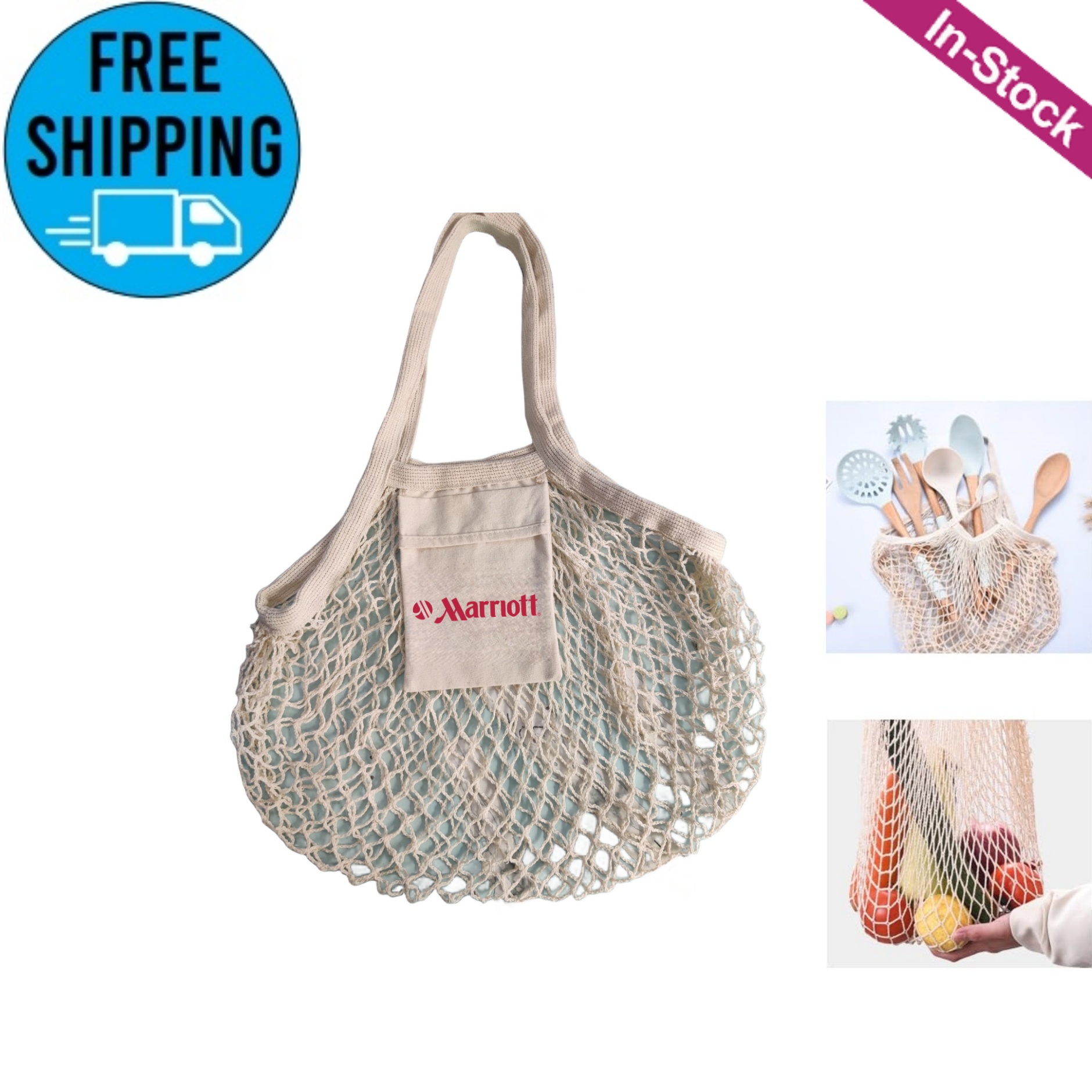 Cotton Mesh Grocery Bags 3