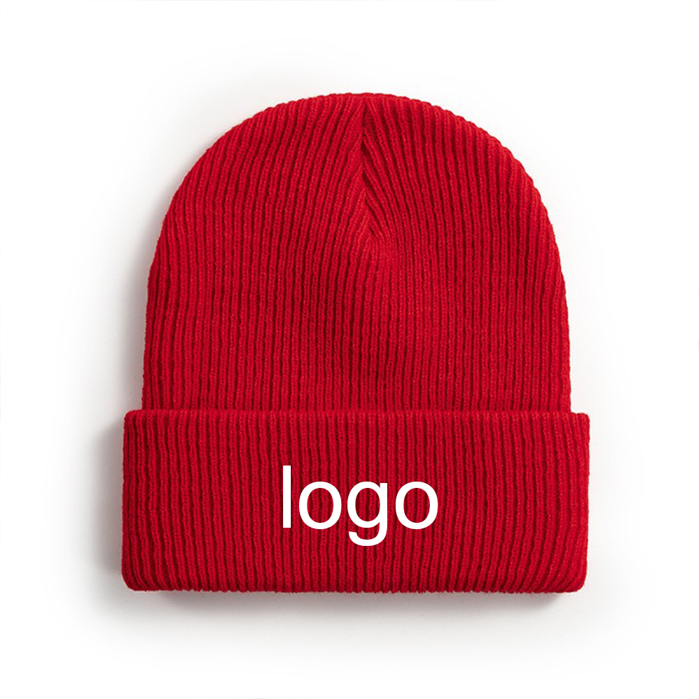 Embroidery Beanie Knit Hat 1