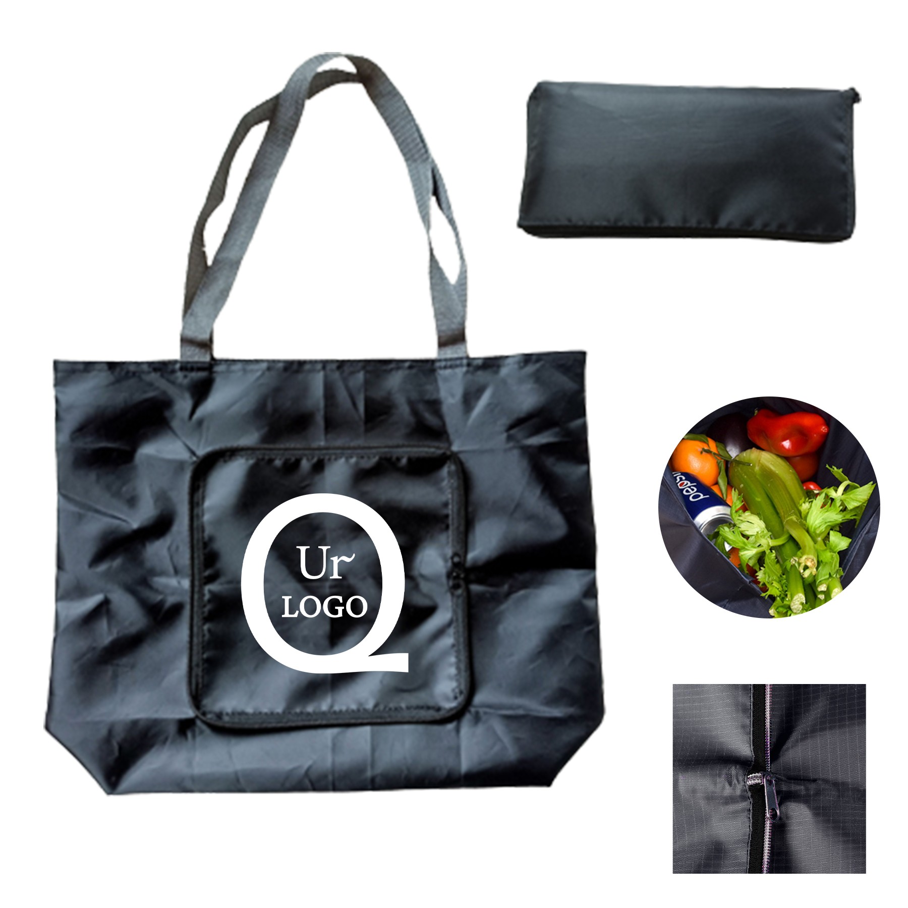12.6 X 15 Inch Oxford Cloth Folding Grocery Bag 1