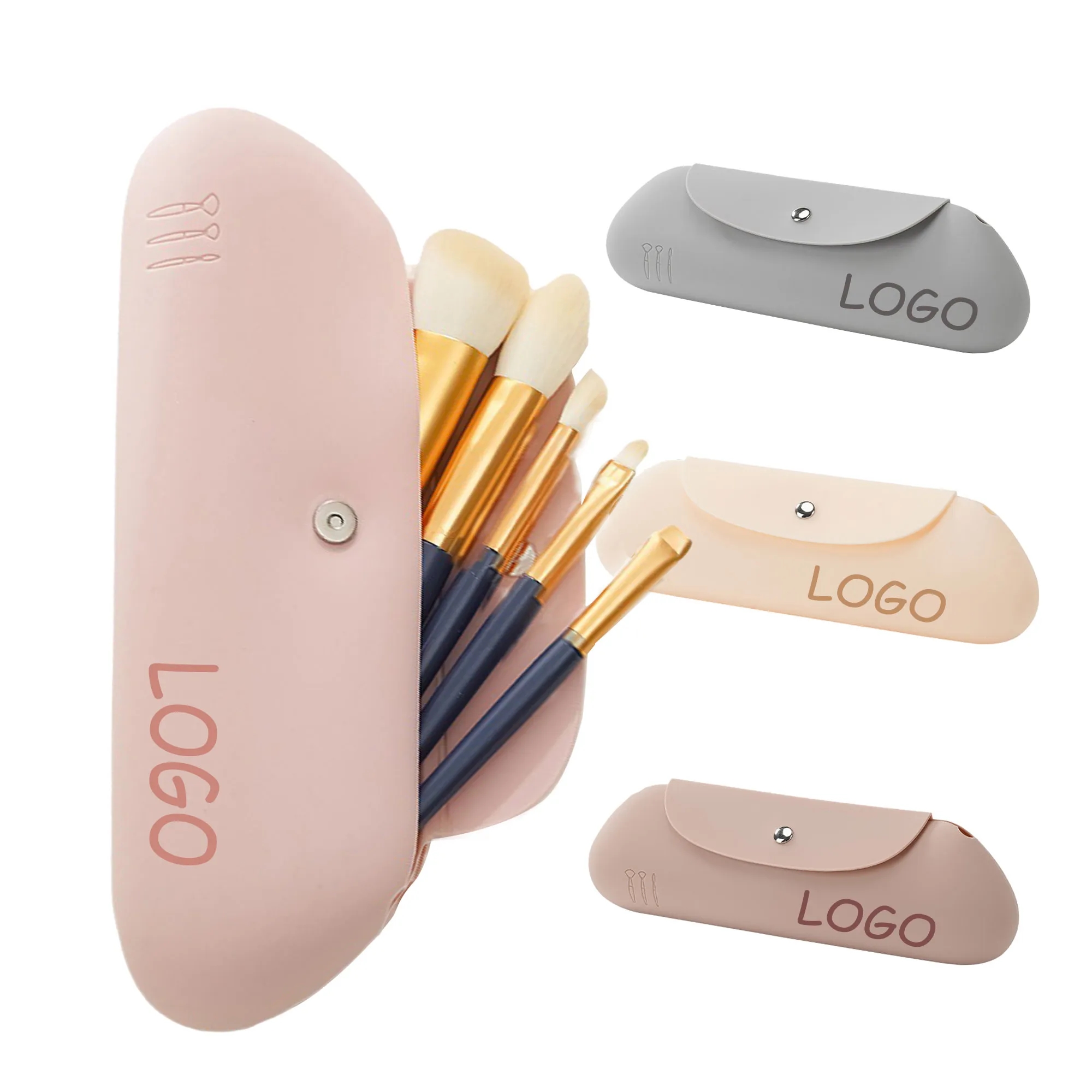 MOQ 10 Silicone Makeup Brush Storage Bag Dust Waterproof 5