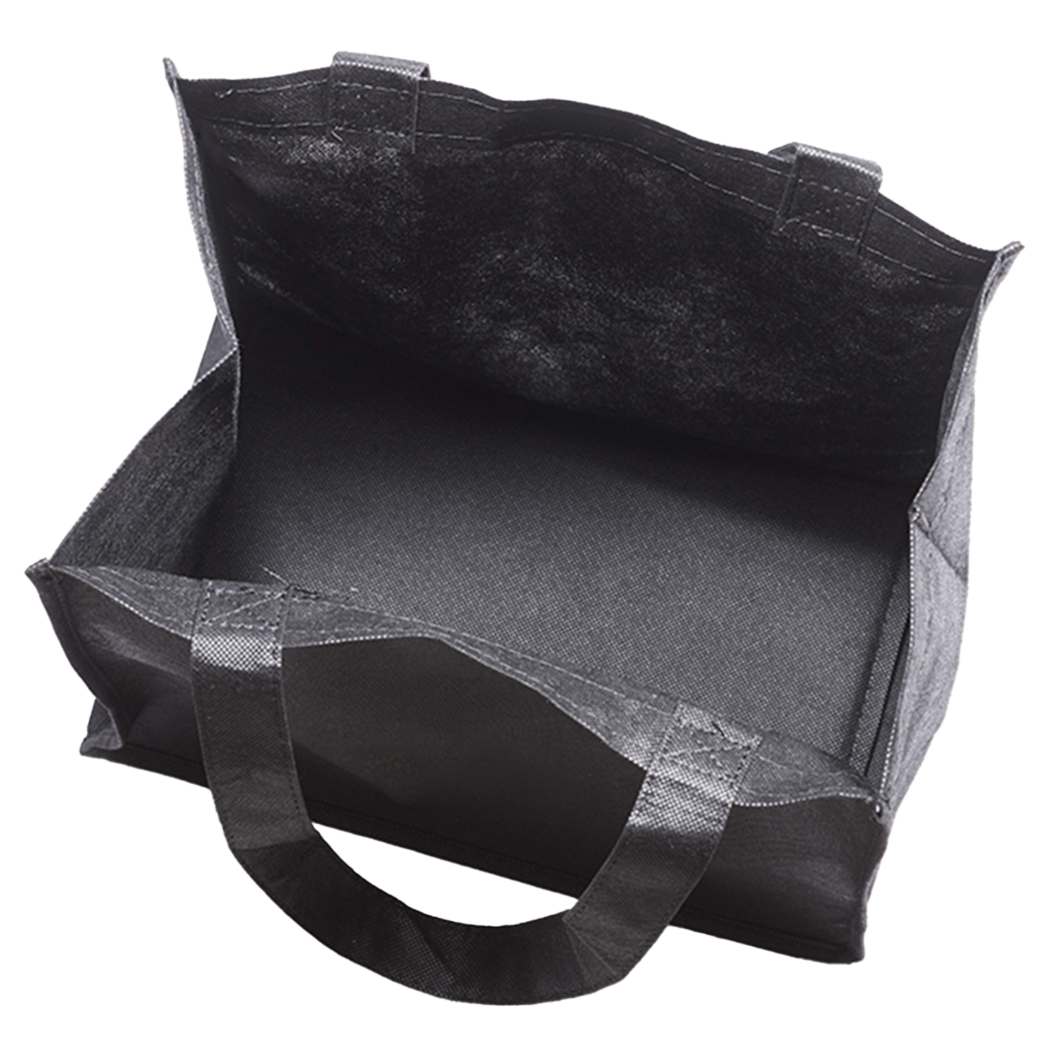 Discount Grocery Non Woven Tote Bag W/ Gusset USA Decorated (12" X 12.75" X 8") 3