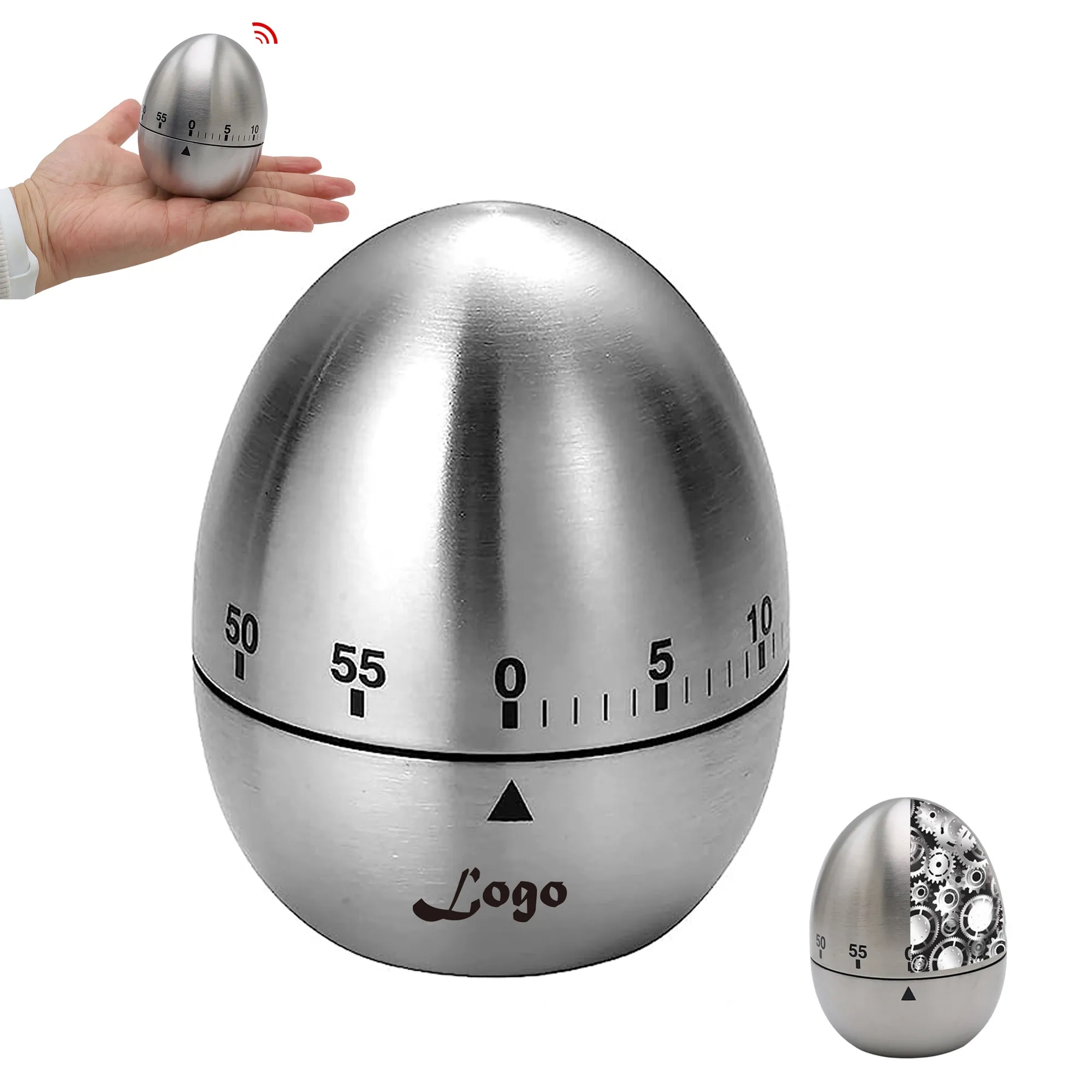 MOQ 20PCS Stainless Steel Egg Type Mechanical Timer 3